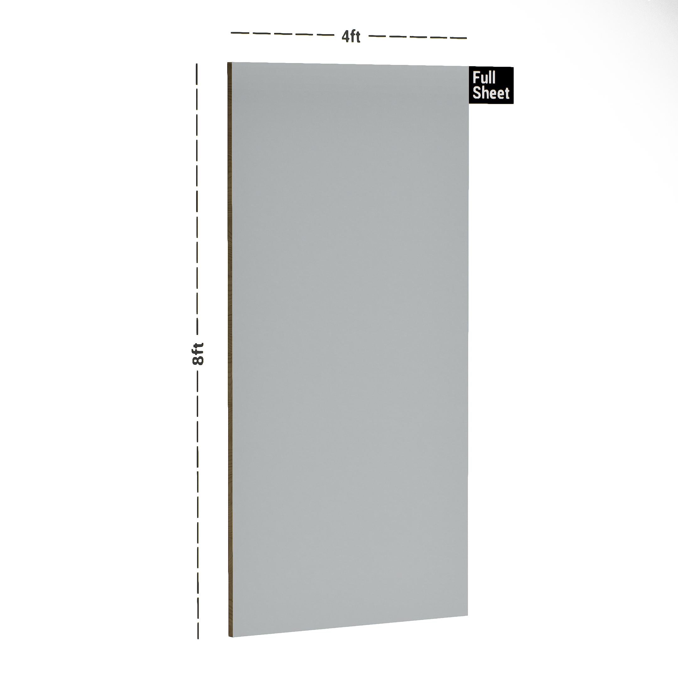 Middle Grey Plain Laminate 8x4 ft High Gloss 1 mm - 280 A12