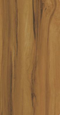 Brown wood grain laminate with textured finish and dark veins, showcasing a natural wood pattern and earthy tone.