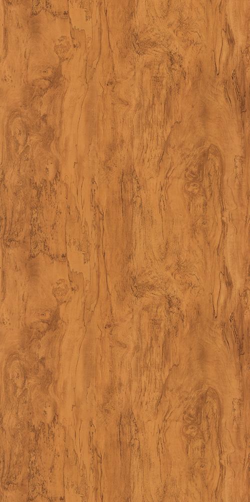 Brown wood grain laminate with textured finish and natural pattern variation