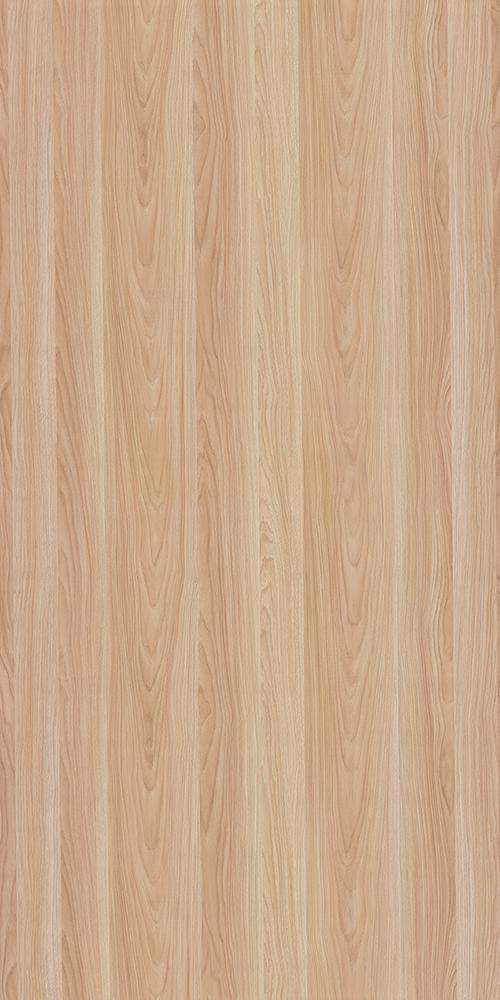 Brown wood grain laminate with textured finish and vertical wood pattern, showing natural grain details and subtle
