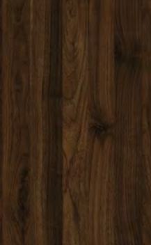 Brown wood grain laminate with suede finish and dark knots, showing wood texture and grain pattern.