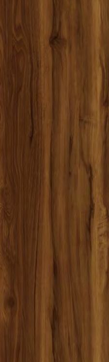 Brown wood grain laminate with textured finish and dark striations, showing natural wood pattern and knots.