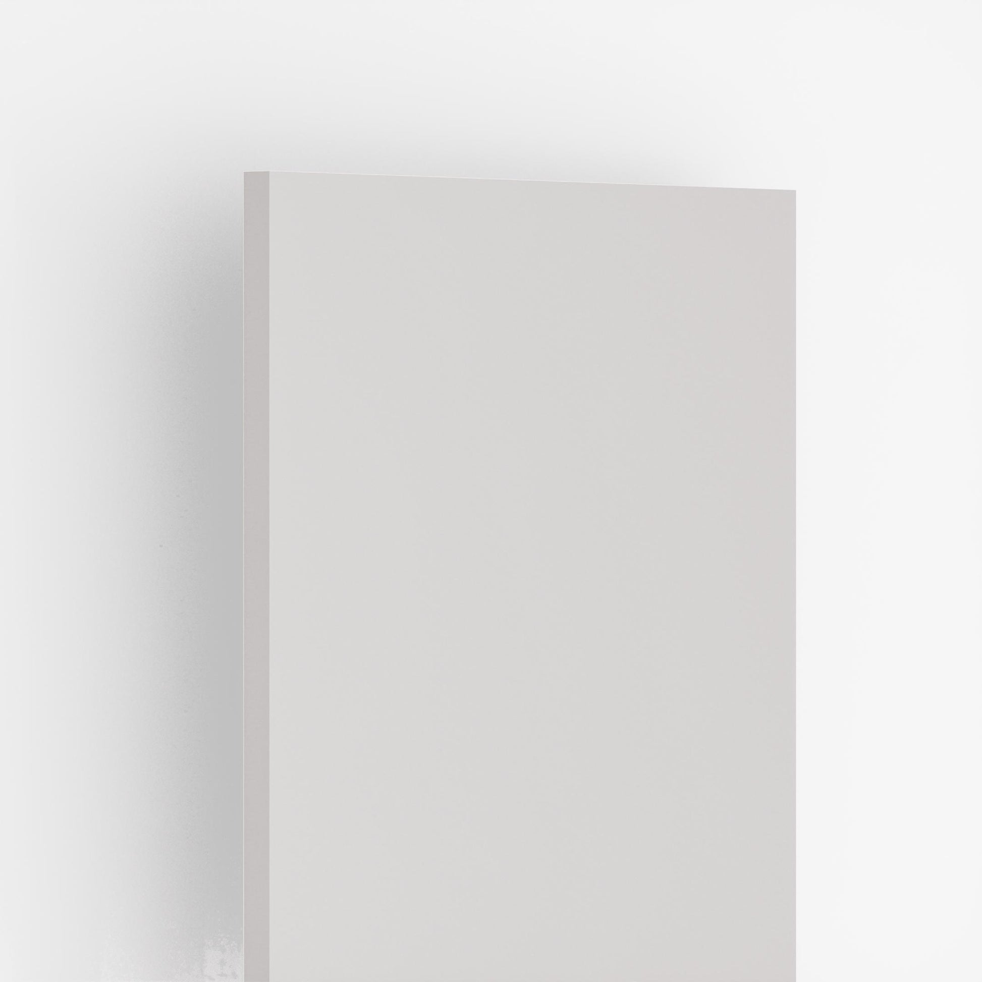 White plain laminate sheet with textured finish, showing edge and surface detail.