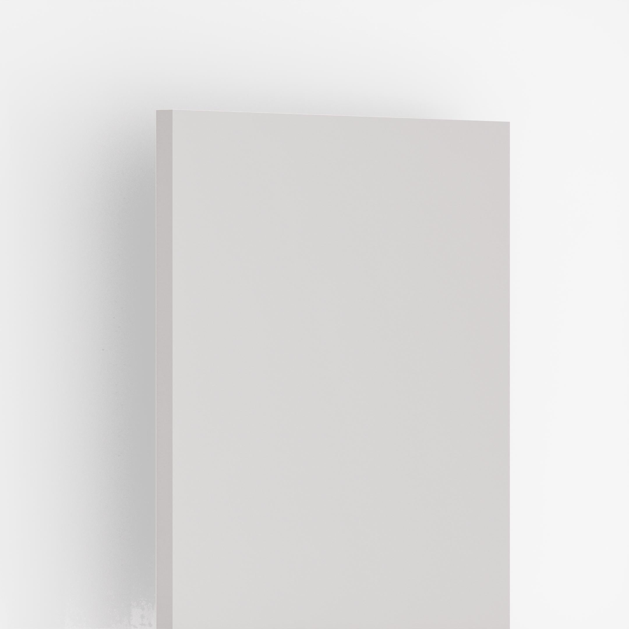 White plain laminate sheet with textured finish, showing edge and surface detail.