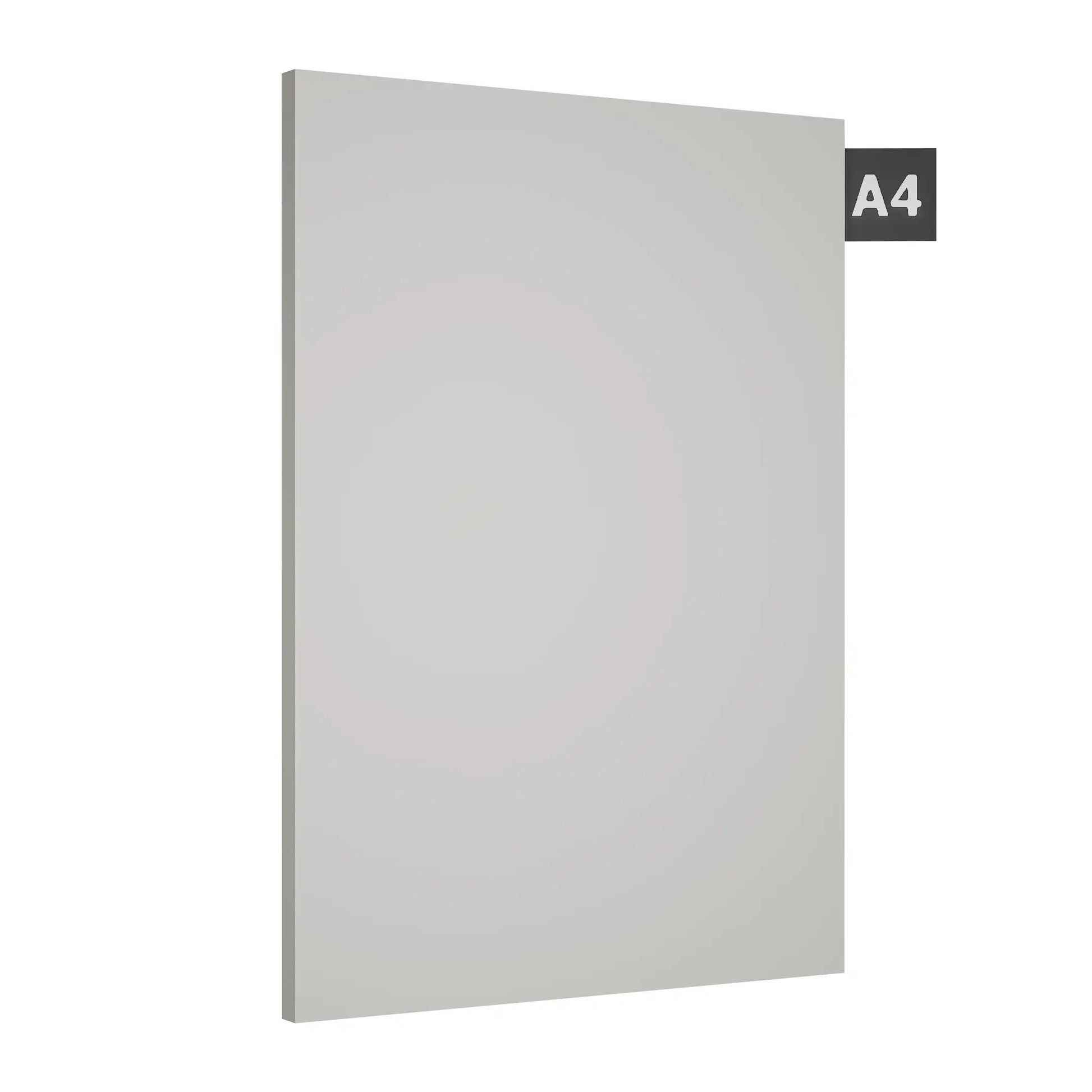 Off white plain laminate sheet with texture finish and visible edge, displaying a smooth and even surface.