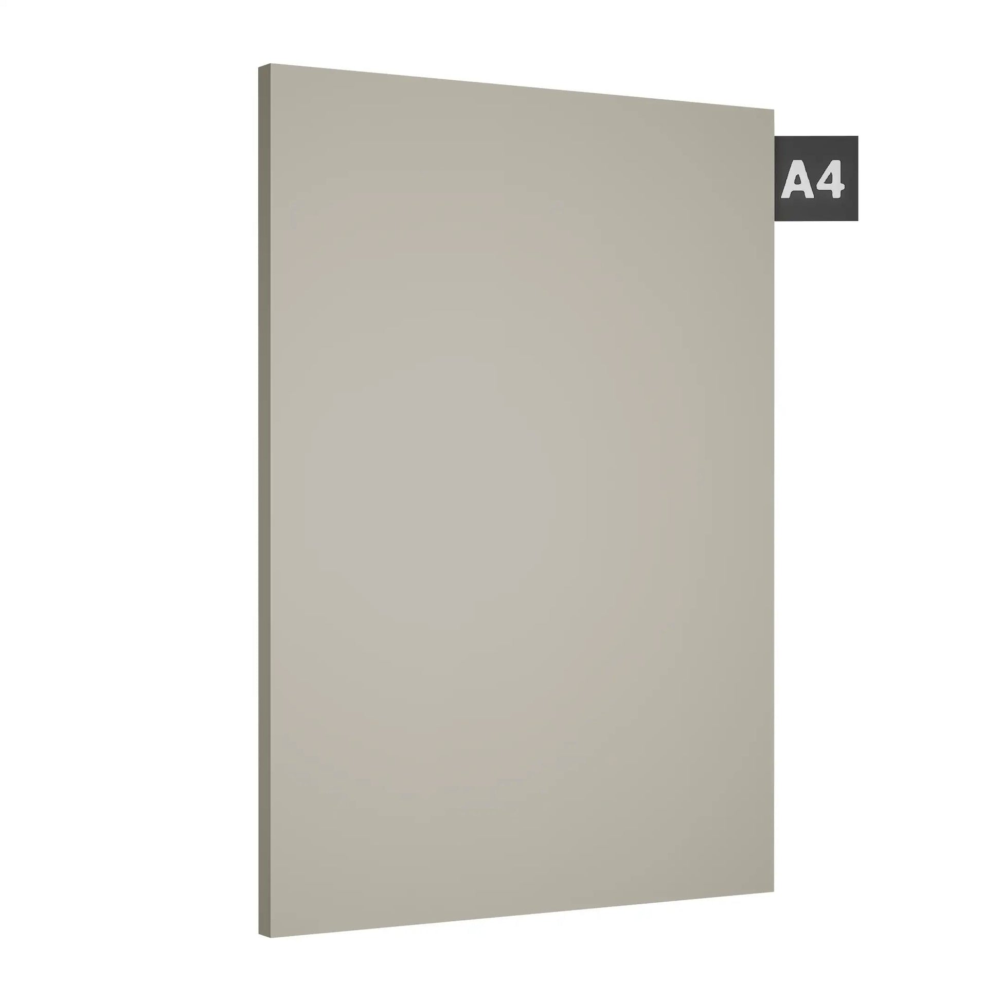 Ivory plain laminate with textured finish and smooth surface, shown with thickness indicator on white background