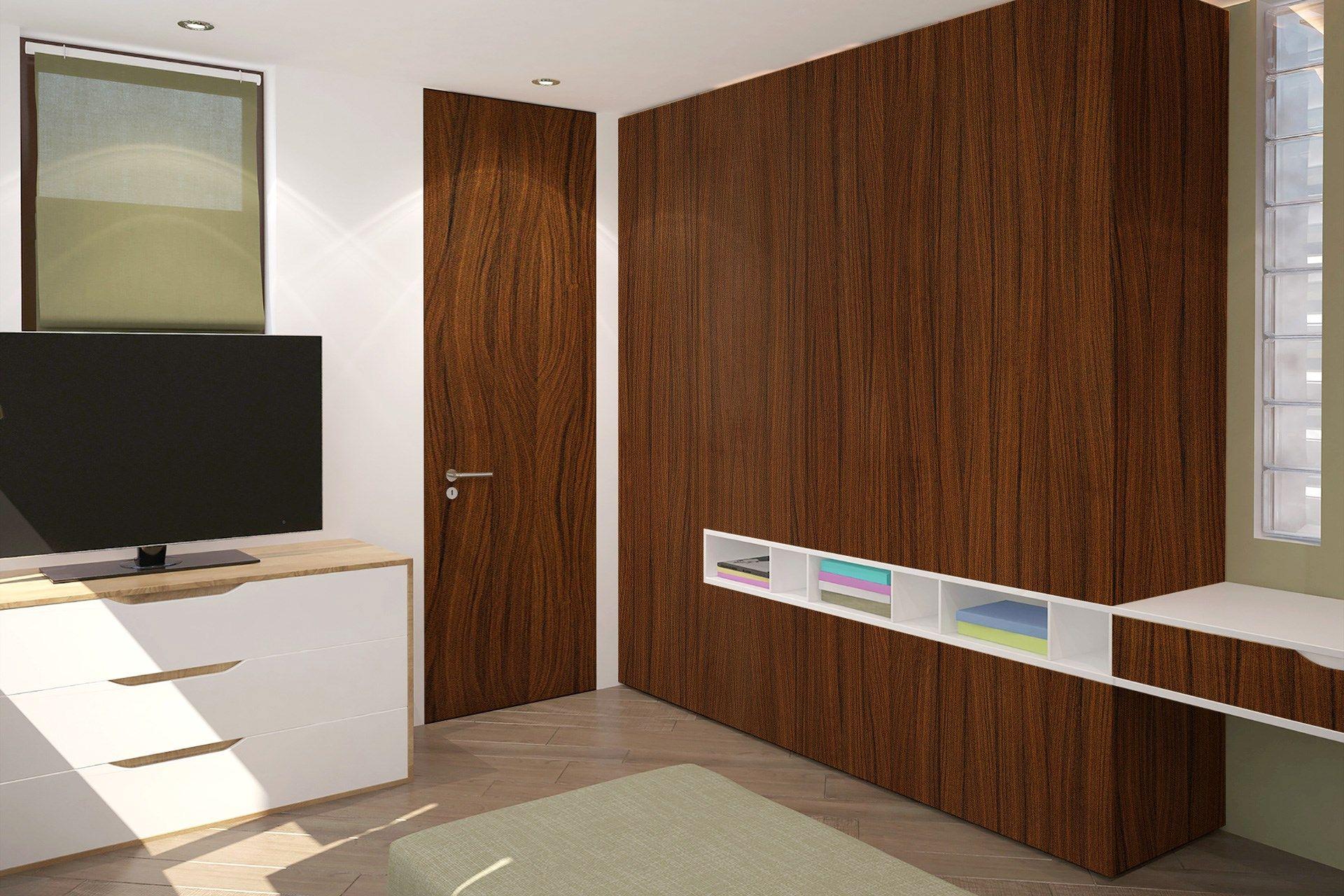 Blushing Rosewood Wood Laminate 8x4 ft Suede 1 mm - 3034 SUD