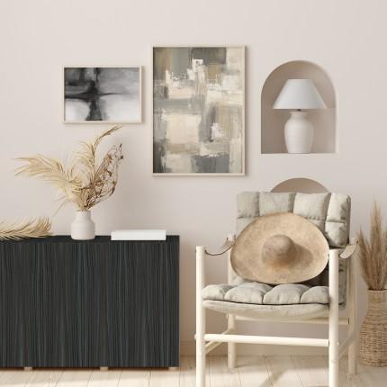 Ribbed Black Wood Laminate 8x4 ft Texture 1 mm - 3036 RW