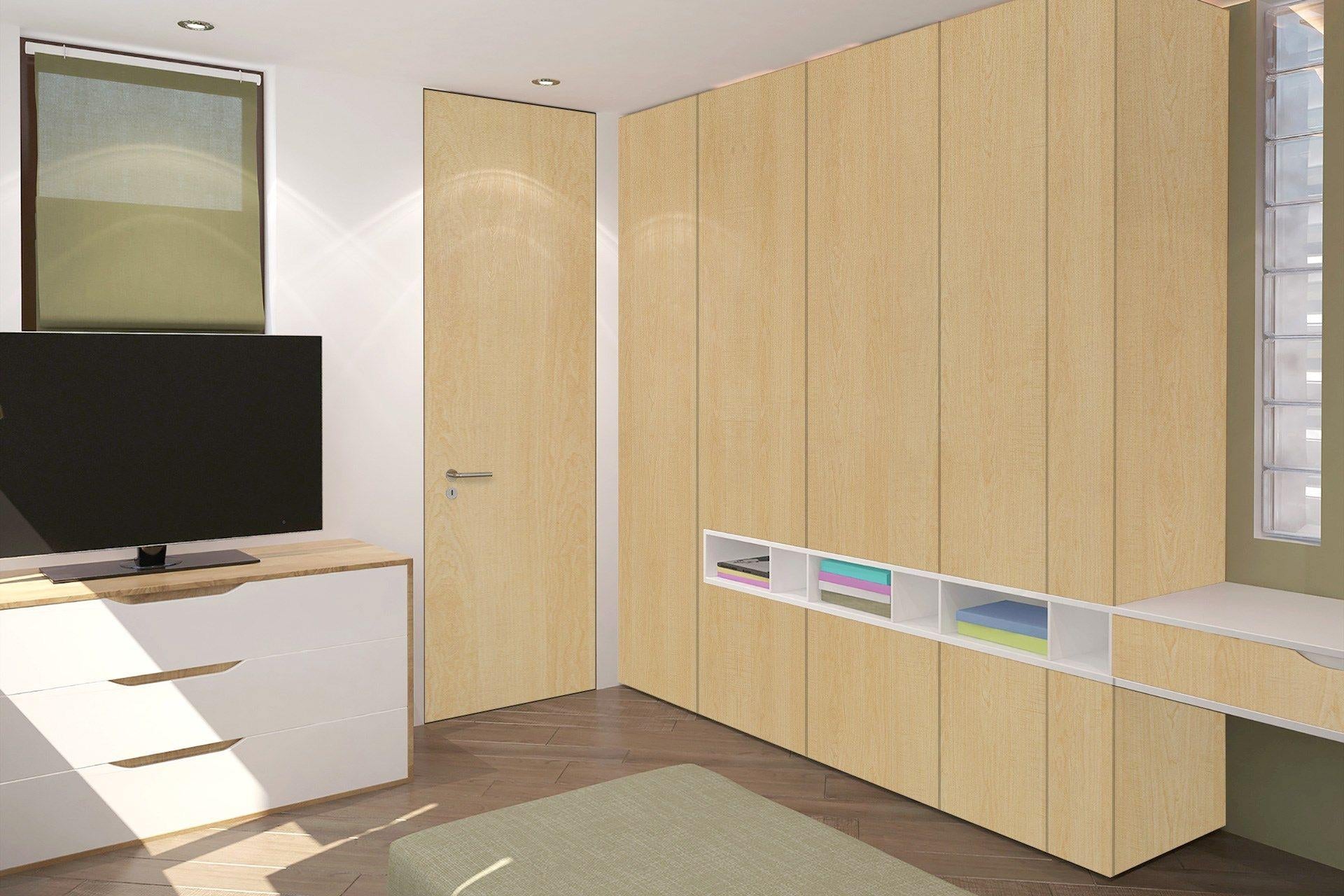 Newmika Alberta Maple 8x4 ft Suede wood laminates Brown 3062_SUD