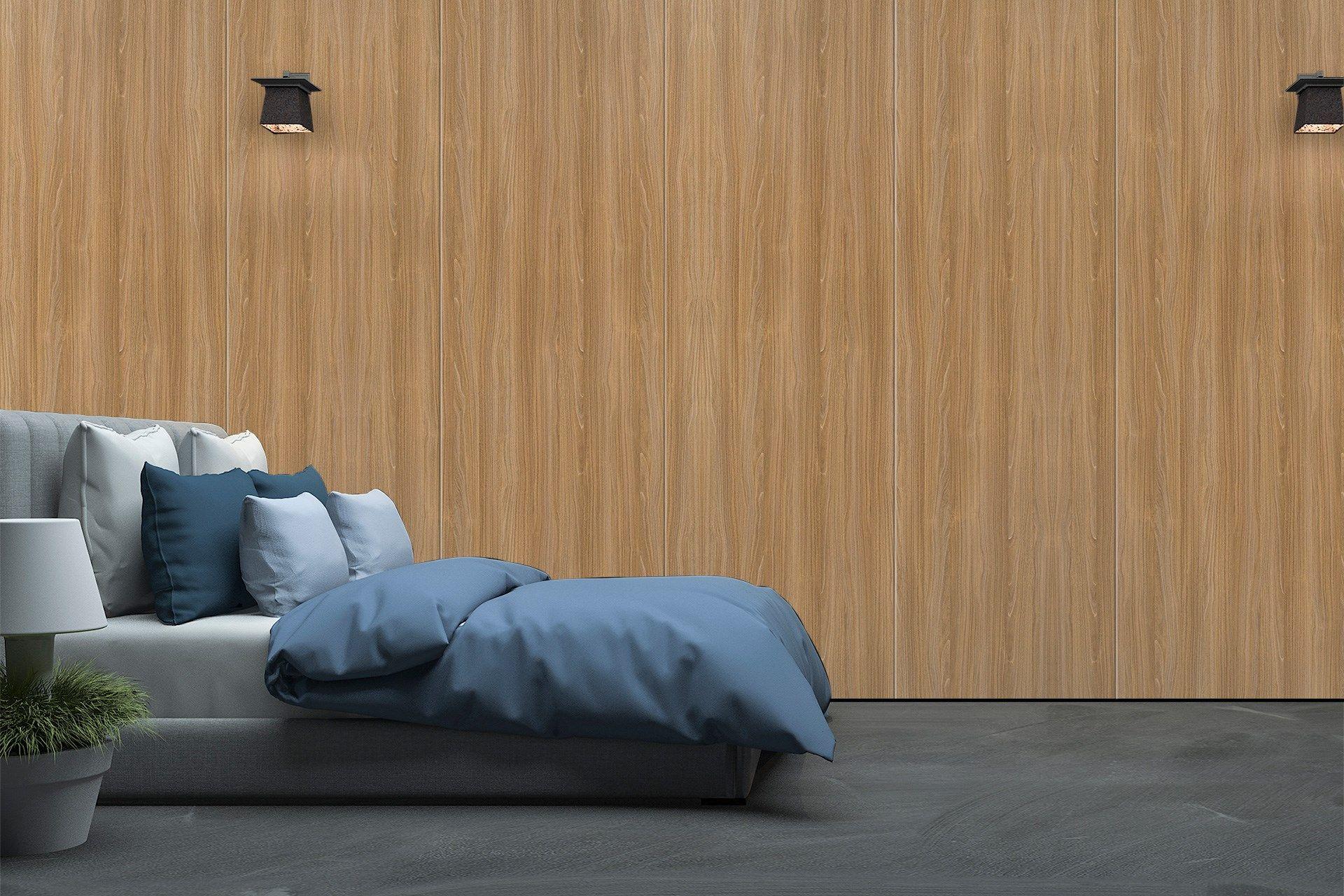 Newmika Tacoma Maple 8x4 ft Suede wood laminates Brown 3066_SUD