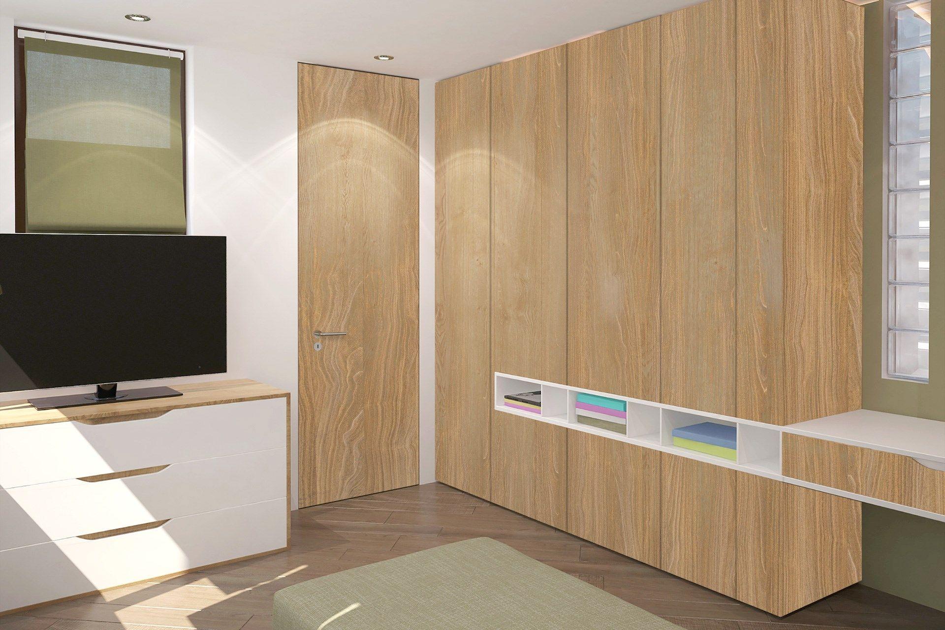 Newmika Tacoma Maple 8x4 ft Suede wood laminates Brown 3066_SUD