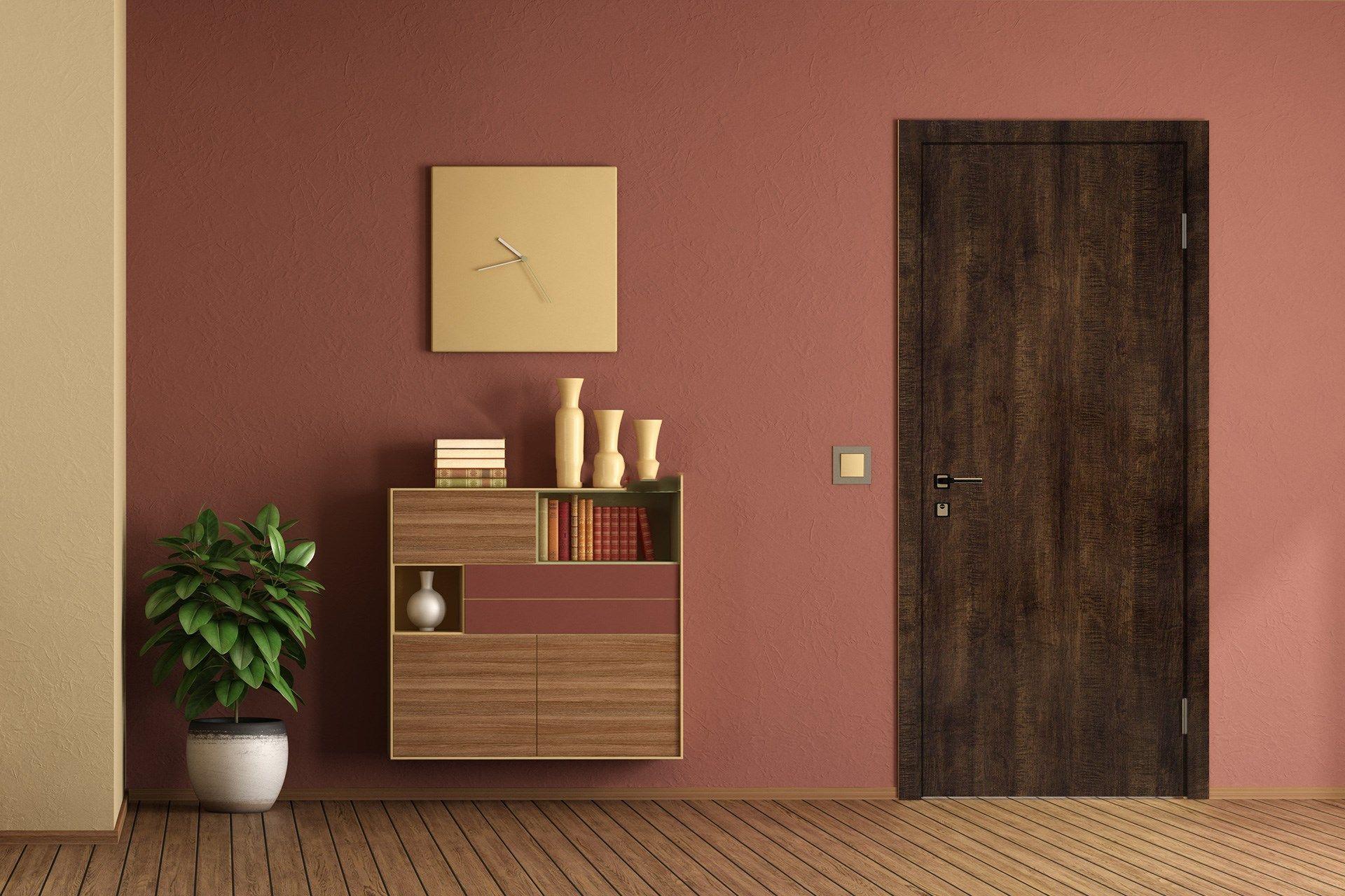 Dark Figd. Wood Laminate 8x4 ft High Gloss 1 mm - 3069 NGL