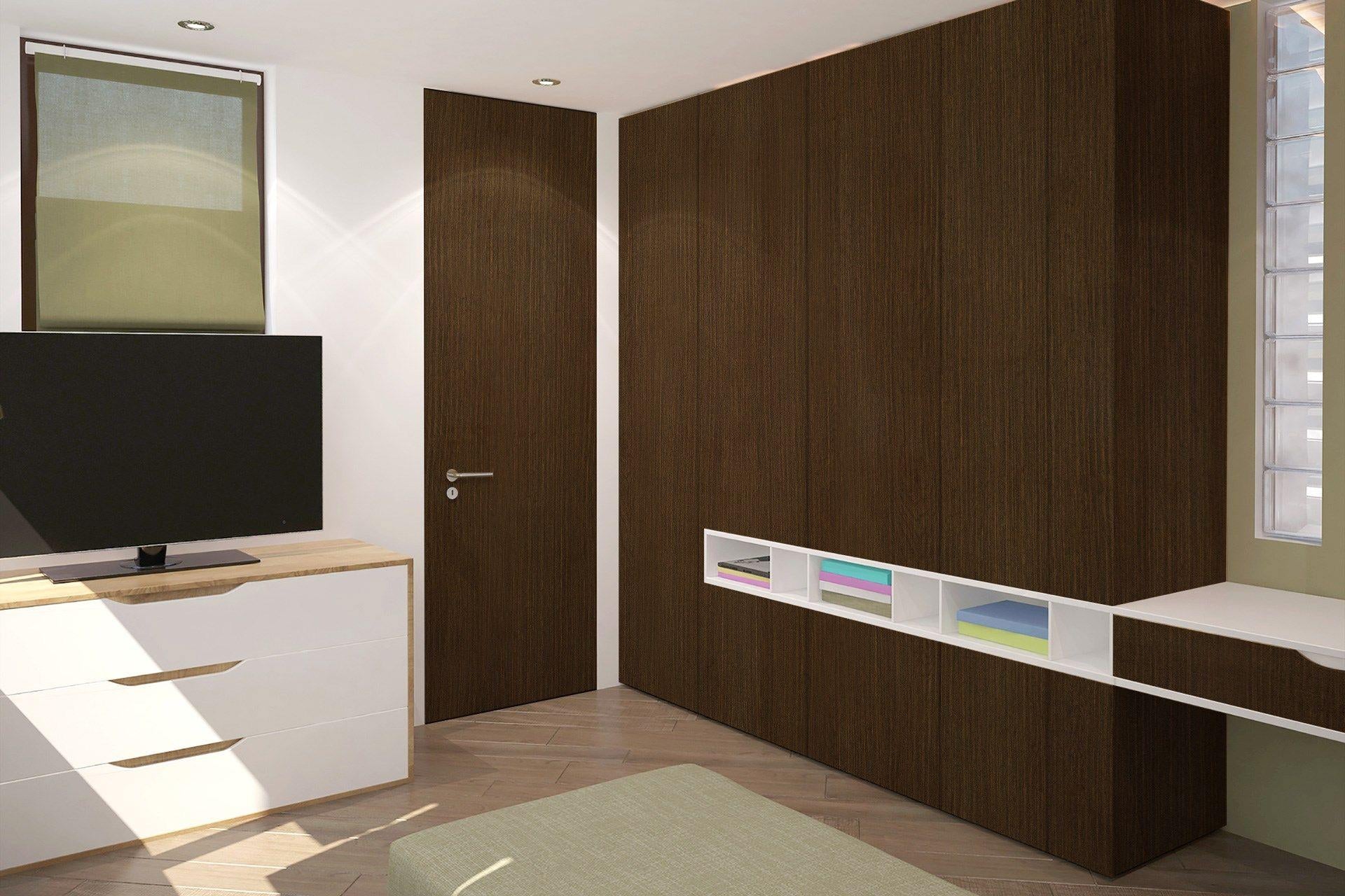 Charred Oak Wood Laminate 8x4 ft Suede 1 mm - 3083 SUD