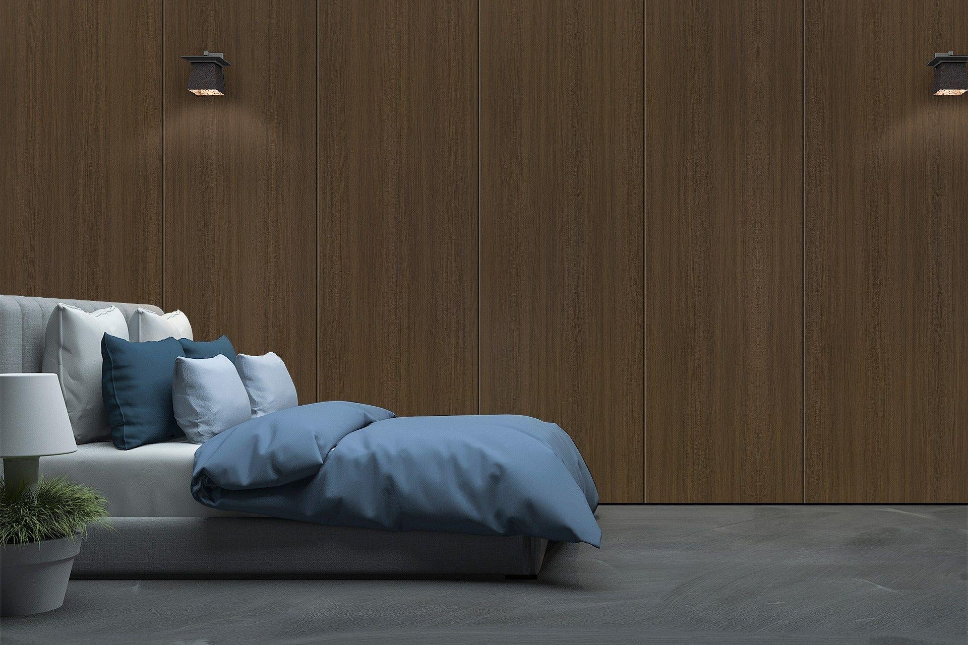 Newmika Copper Tone 8x4 ft Suede wood laminates Brown 3095_SUD