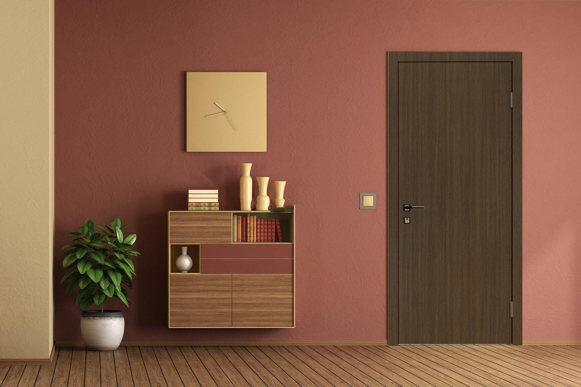 Newmika Copper Tone 8x4 ft Suede wood laminates Brown 3095_SUD