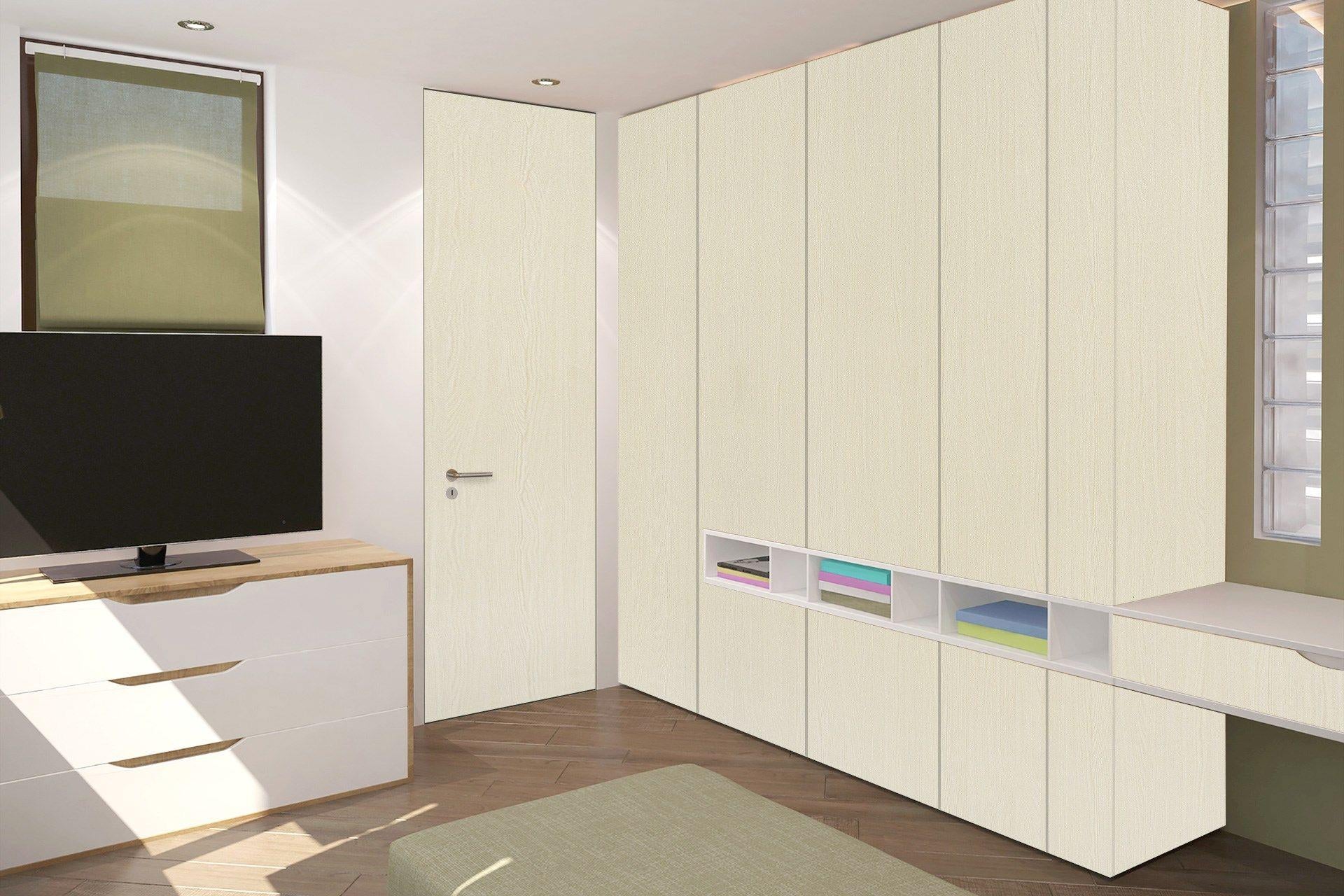 Striped Pine Wood Laminate 8x4 ft Suede 1 mm - 3121 SUD