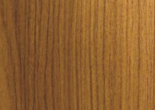 Brown wood grain laminate with suede finish and vertical wood pattern texture