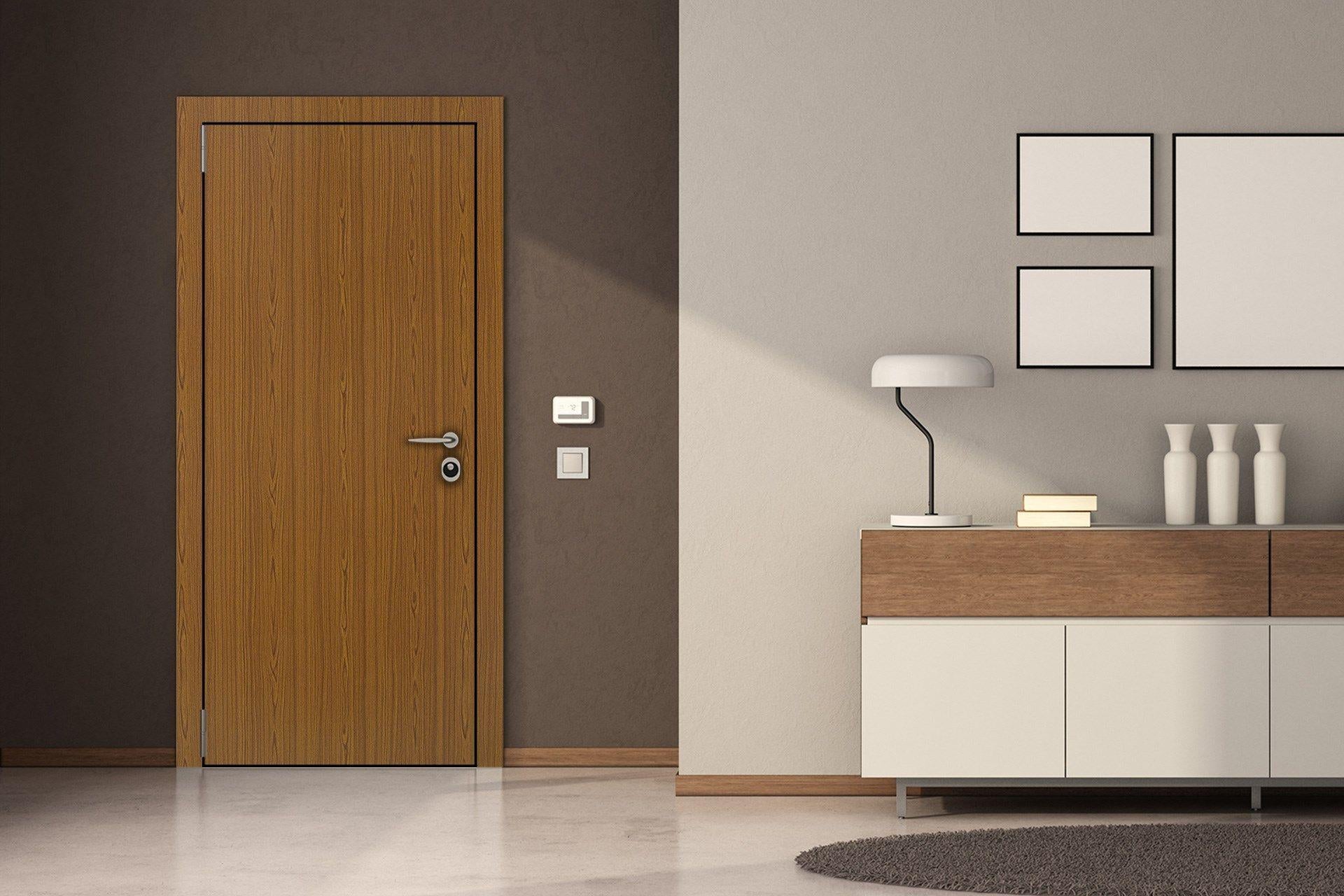 Newmika Nayana Teak 8x4 ft Suede wood laminates Brown 3151_SUD