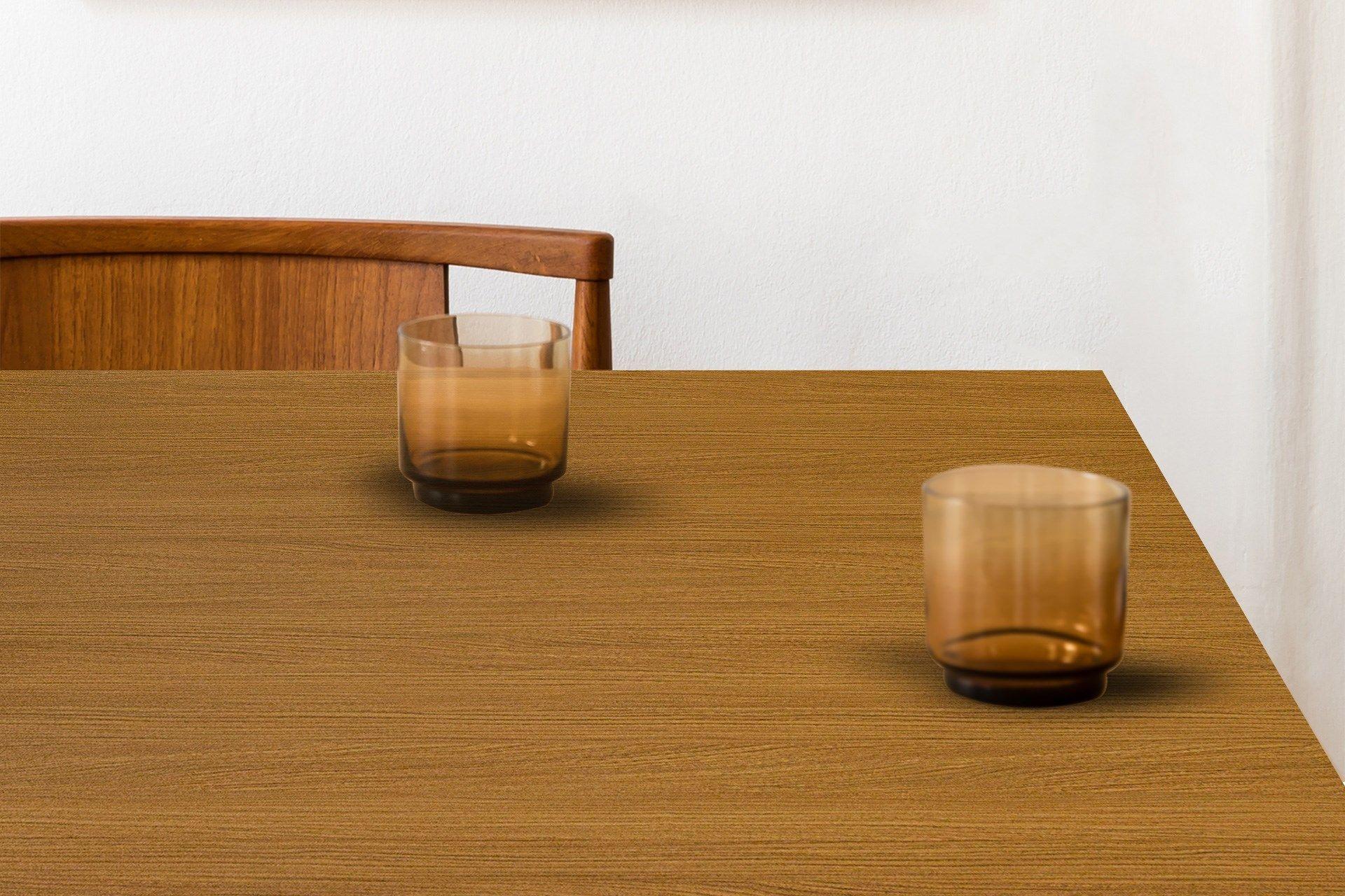 Newmika Dahat Teak 8x4 ft Suede wood laminates Brown 3154_SUD
