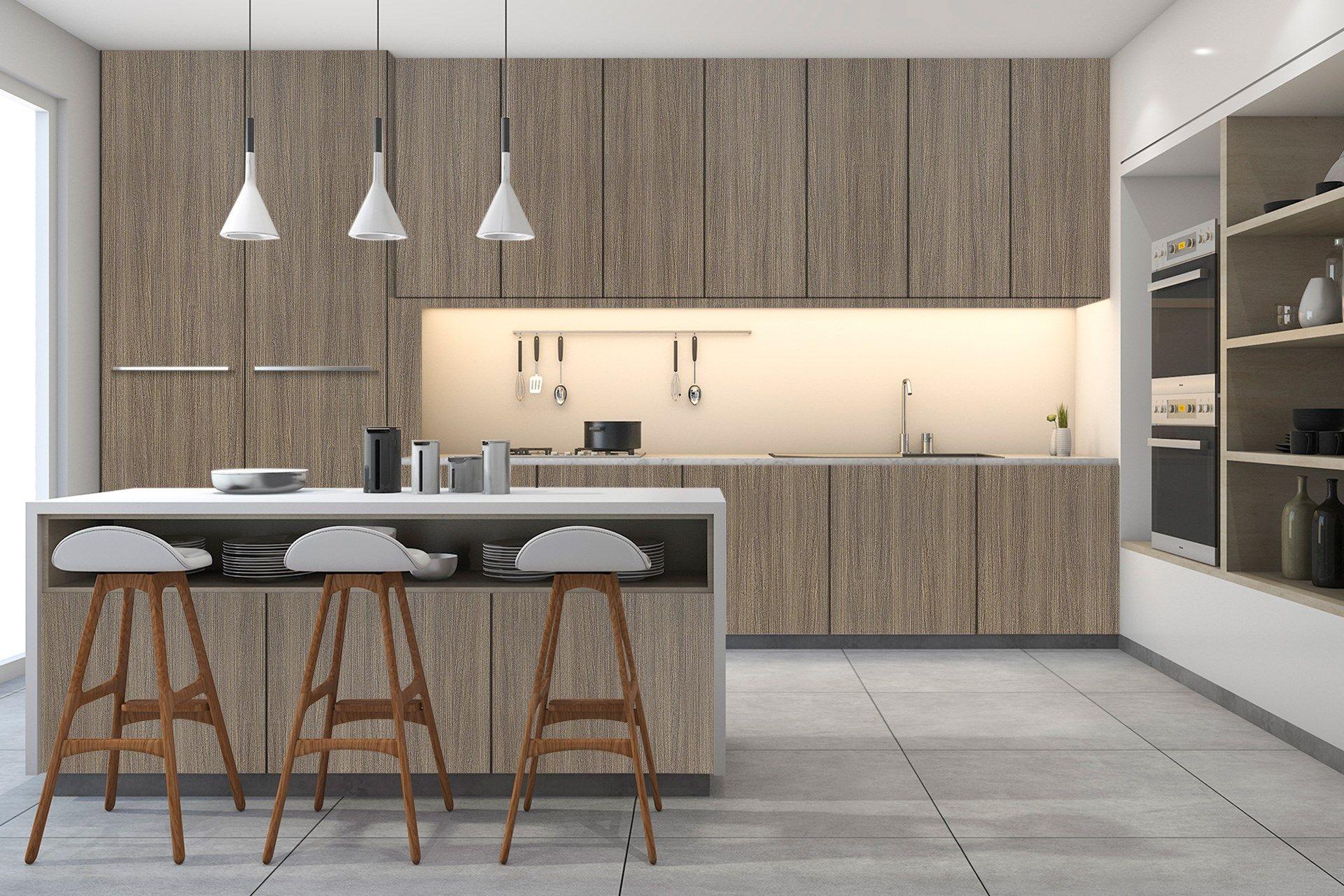 Wild Teak Wood Laminate 8x4 ft Suede 1 mm - 3155 SUD