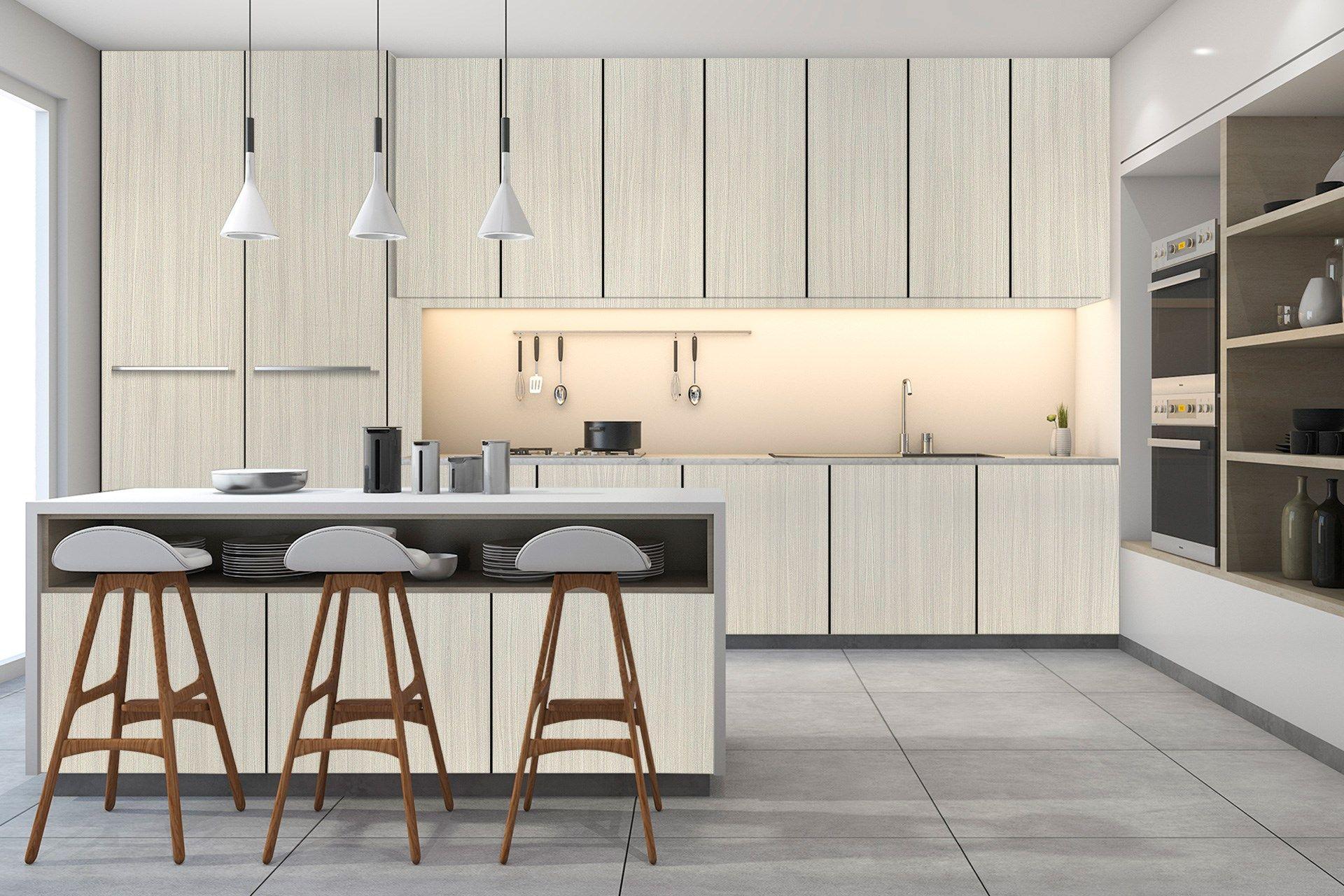 Balsam Teak Wood Laminate 8x4 ft Suede 1 mm - 3156 SUD