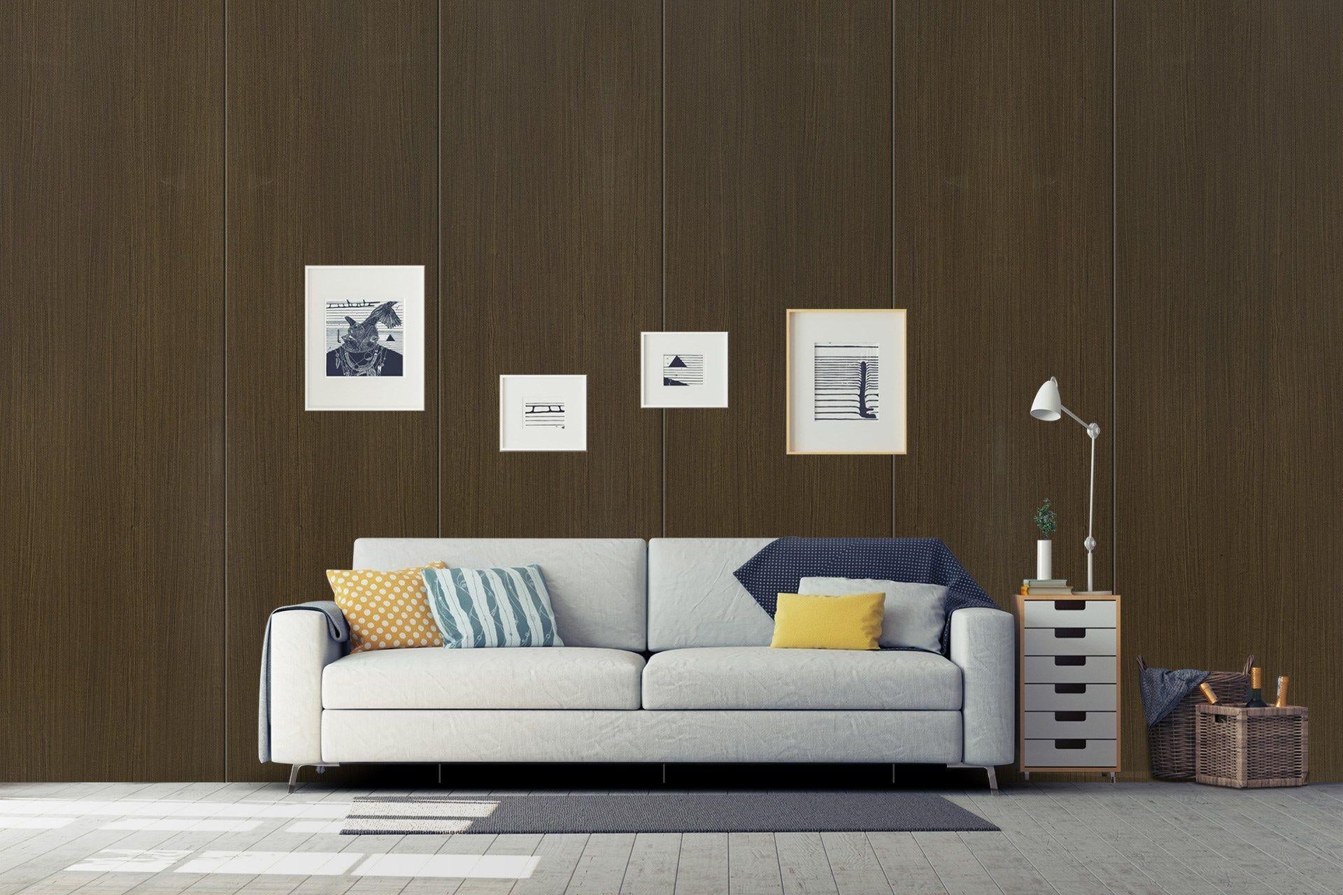 Brewed Teak Wood Laminate 8x4 ft Suede 1 mm - 3164 SUD