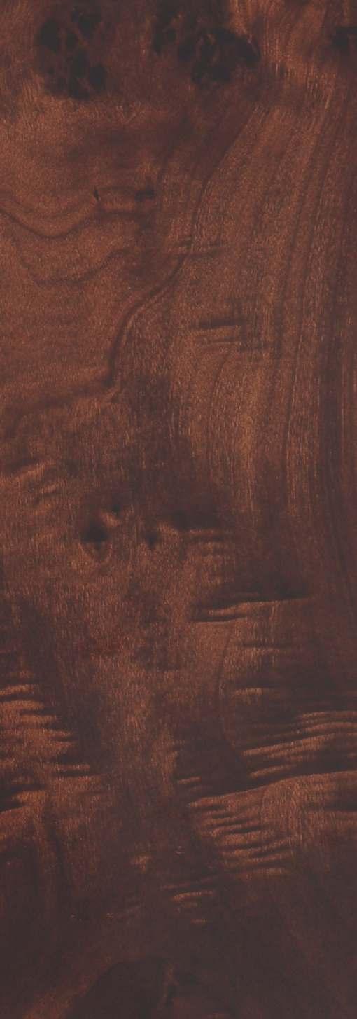 Oliviya 800 Premium Wooden High Gloss Copper Burl Wood Laminate 8x4 ft Texture 0.8 mm - 3201 PHG