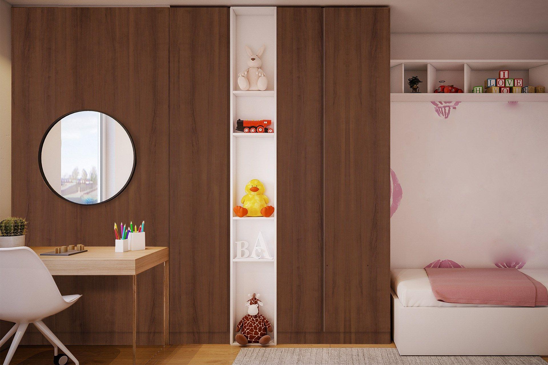 Newmika Cherry Rain 8x4 ft Texture wood laminates Brown 3205_CFD