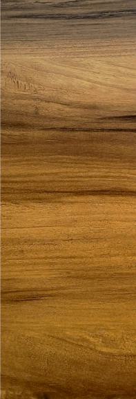 Brown wood grain laminate with textured finish, showing natural wood pattern and varying shades of brown tones and dark