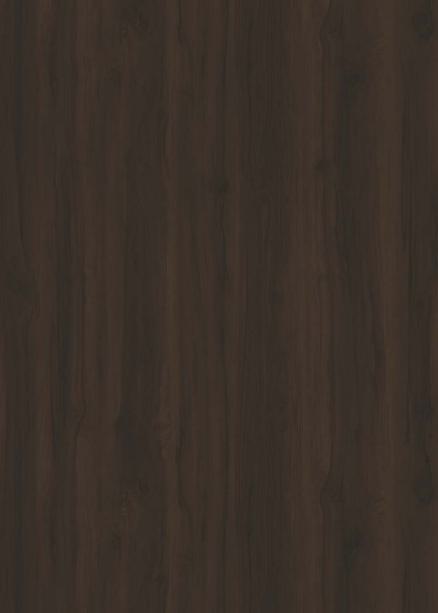 Brown wooden laminate with textured finish and wood grain pattern, showing dark brown vertical stripes and subtle texture