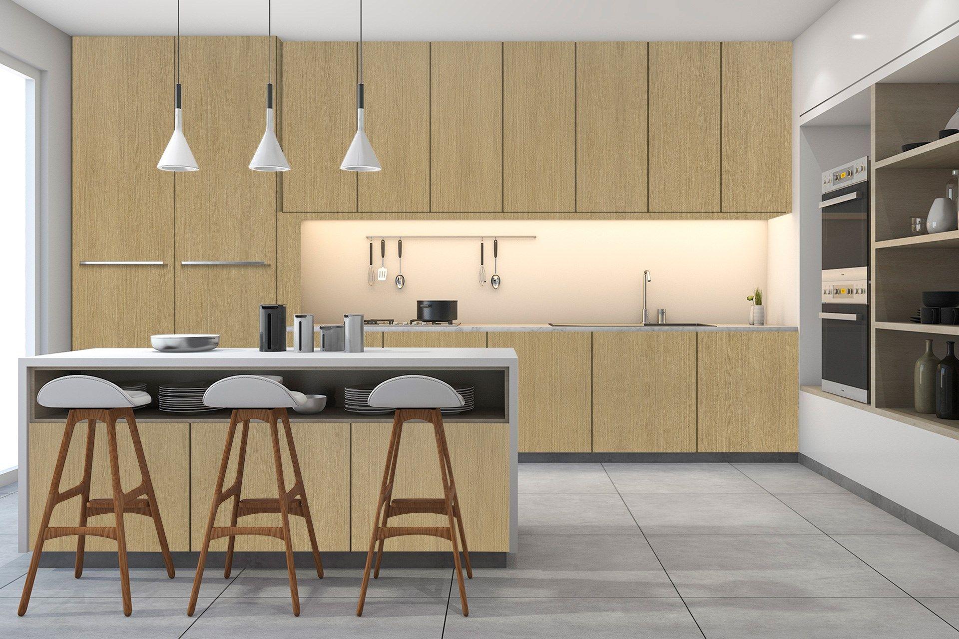 Lakari Natural Wood Laminate 8x4 ft High Gloss 1 mm - 3248 NGL