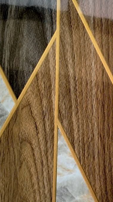 Greta Dark Wood Laminate 8x4 ft High Gloss 0.8 mm - 3250 SHG