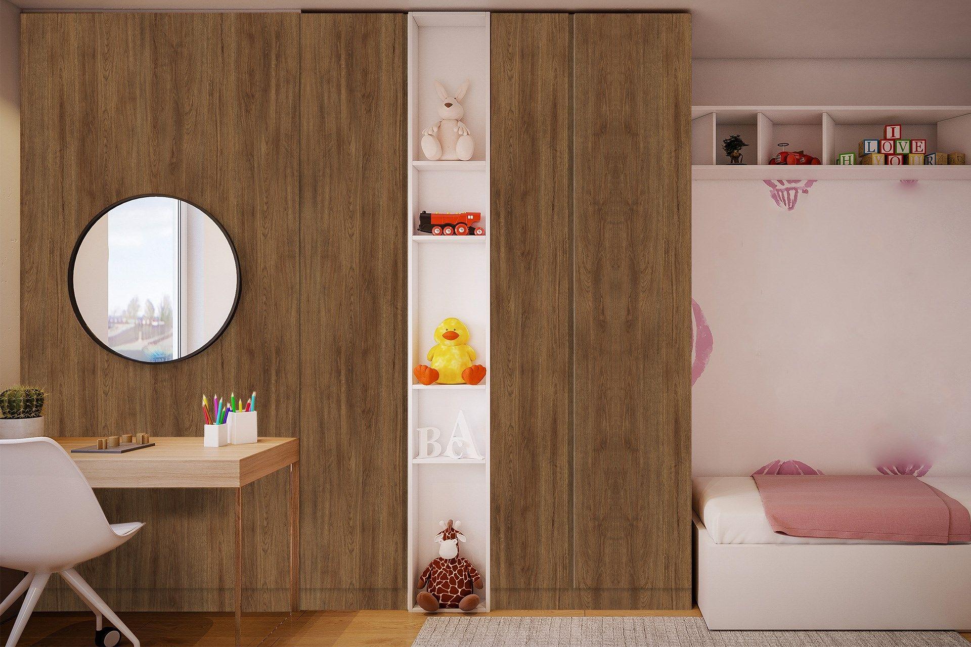 Newmika Amberes 8x4 ft Texture wood laminates Brown 3253_BRS