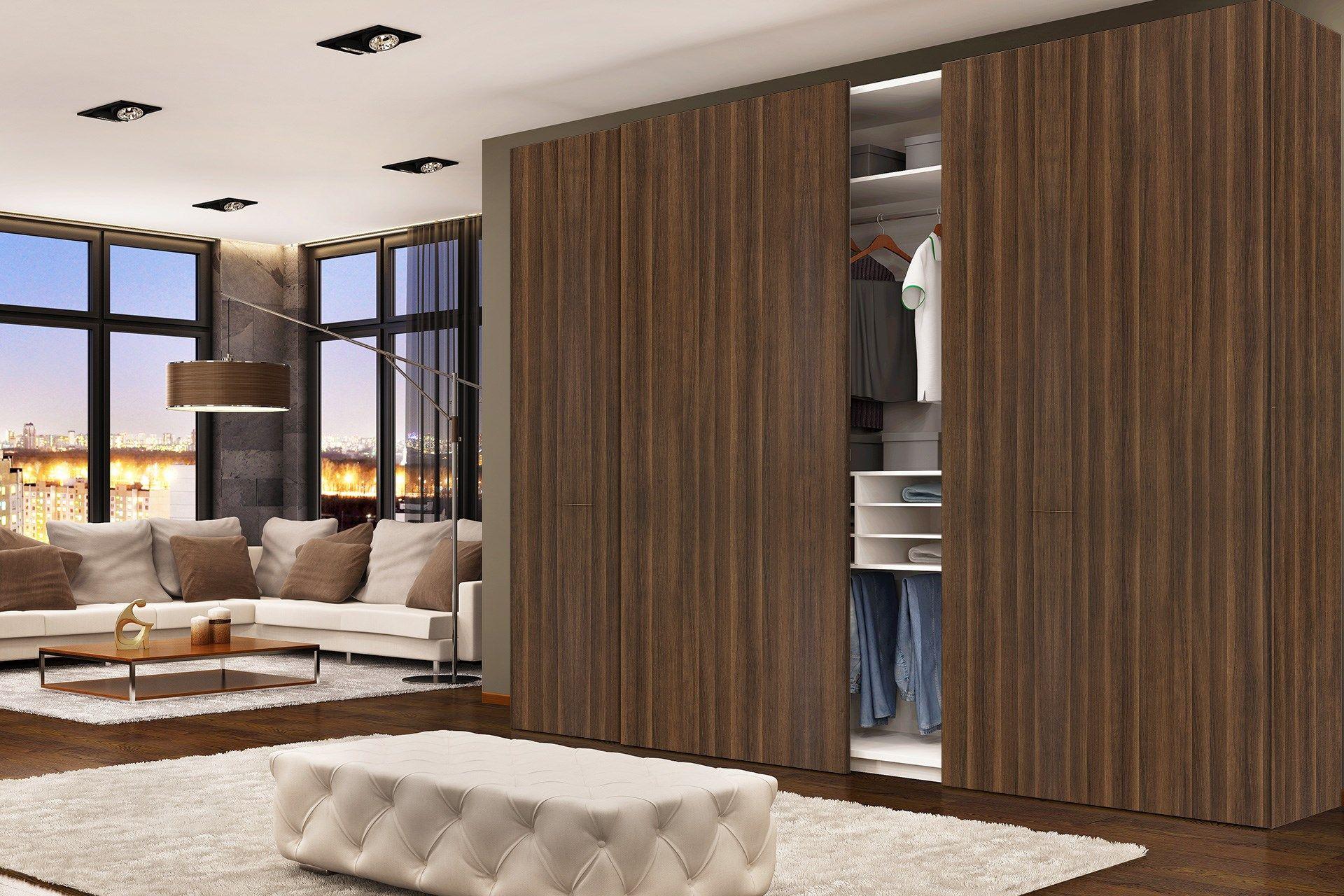 Newmika Walnut Crust 8x4 ft Suede wood laminates Brown 3278_SUD