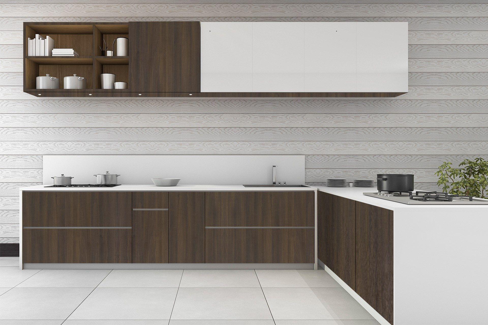 Winter Walnut Wood Laminate 8x4 ft Texture 1 mm - 3290 SPC