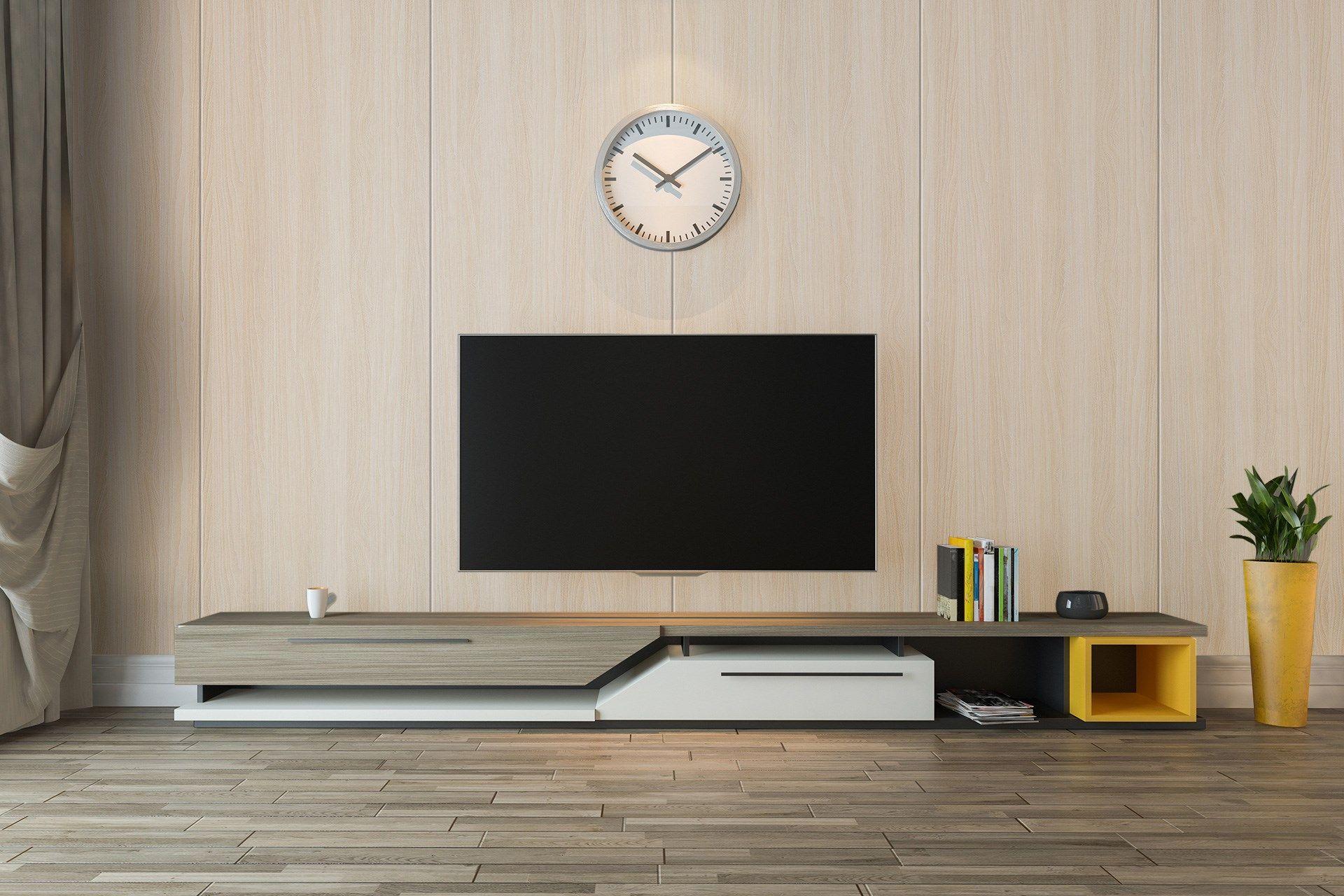 Newmika Sunbleached Walnut 8x4 ft High Gloss wood laminates Brown 3294_NGL