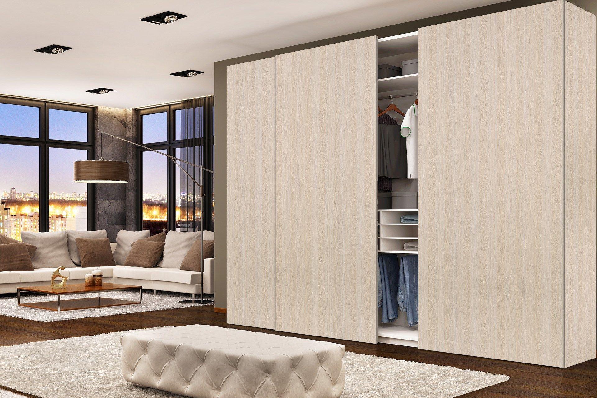 Newmika Sunbleached Walnut 8x4 ft High Gloss wood laminates Brown 3294_NGL