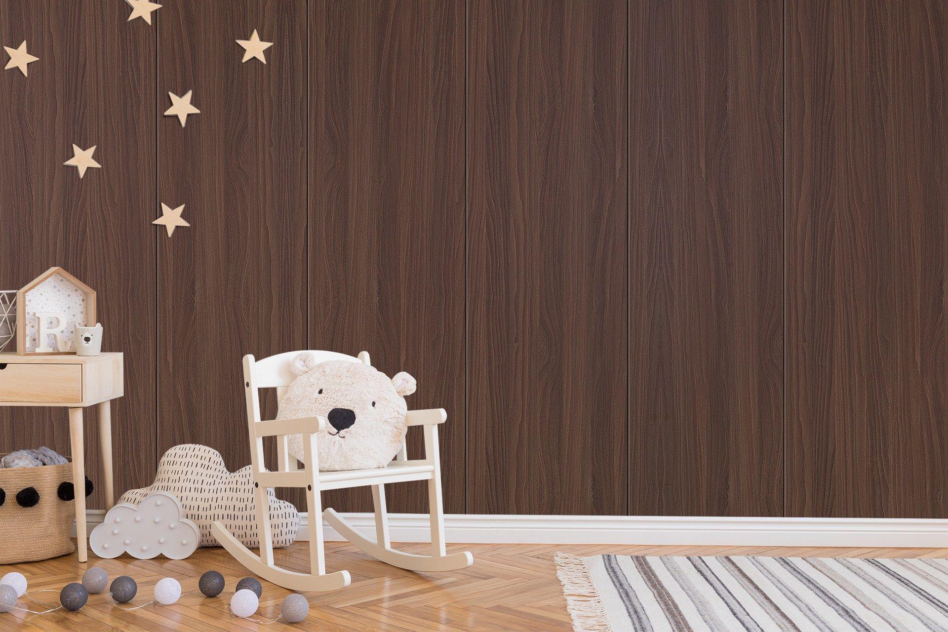 Newmika Brunette Walnut 8x4 ft Suede wood laminates Brown 3295_SUD