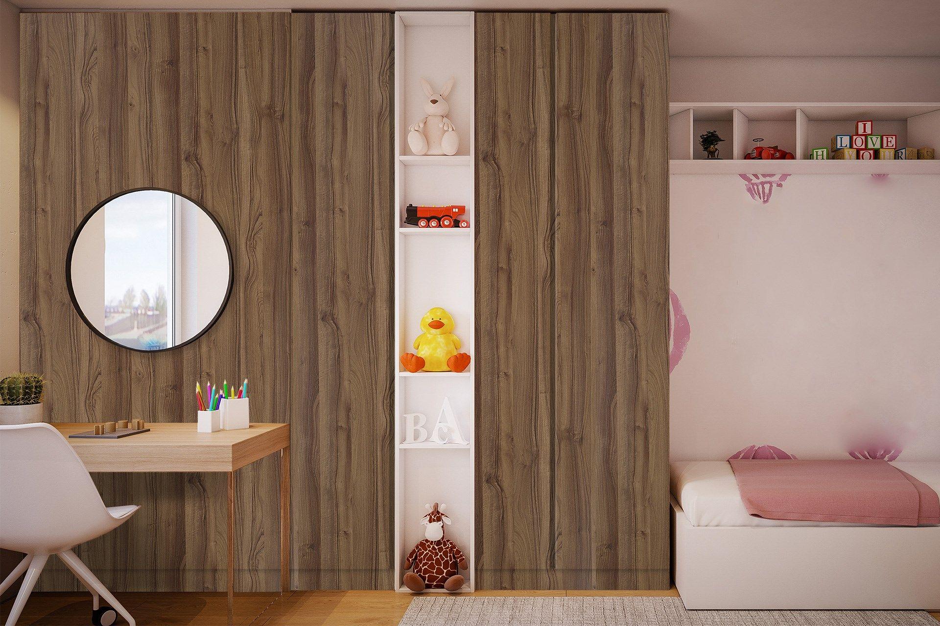 Sepia Walnut Wood Laminate 8x4 ft Suede 1 mm - 3297 SUD