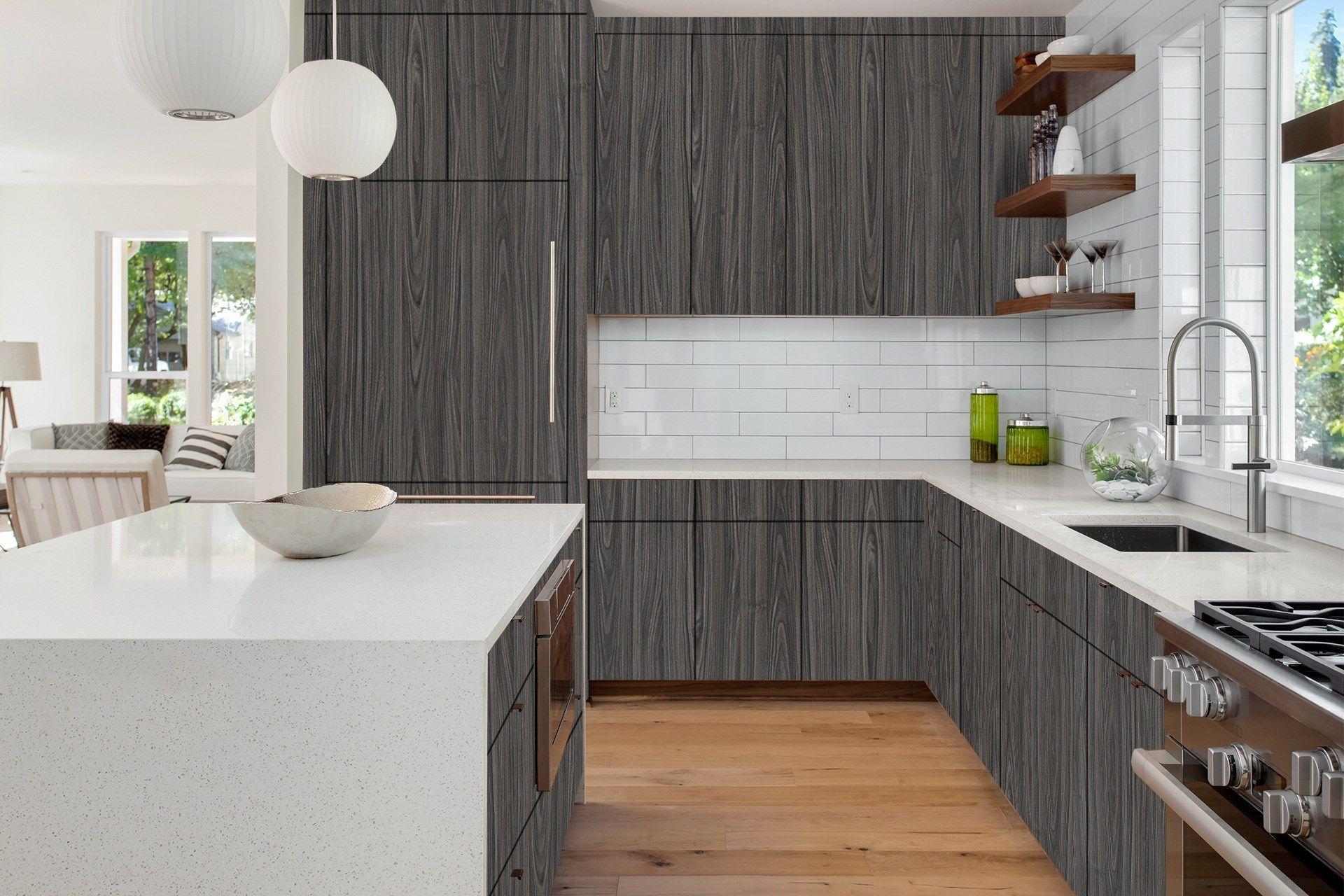 Dim Ash Wood Laminate 8x4 ft Suede 1 mm - 3305 SUD