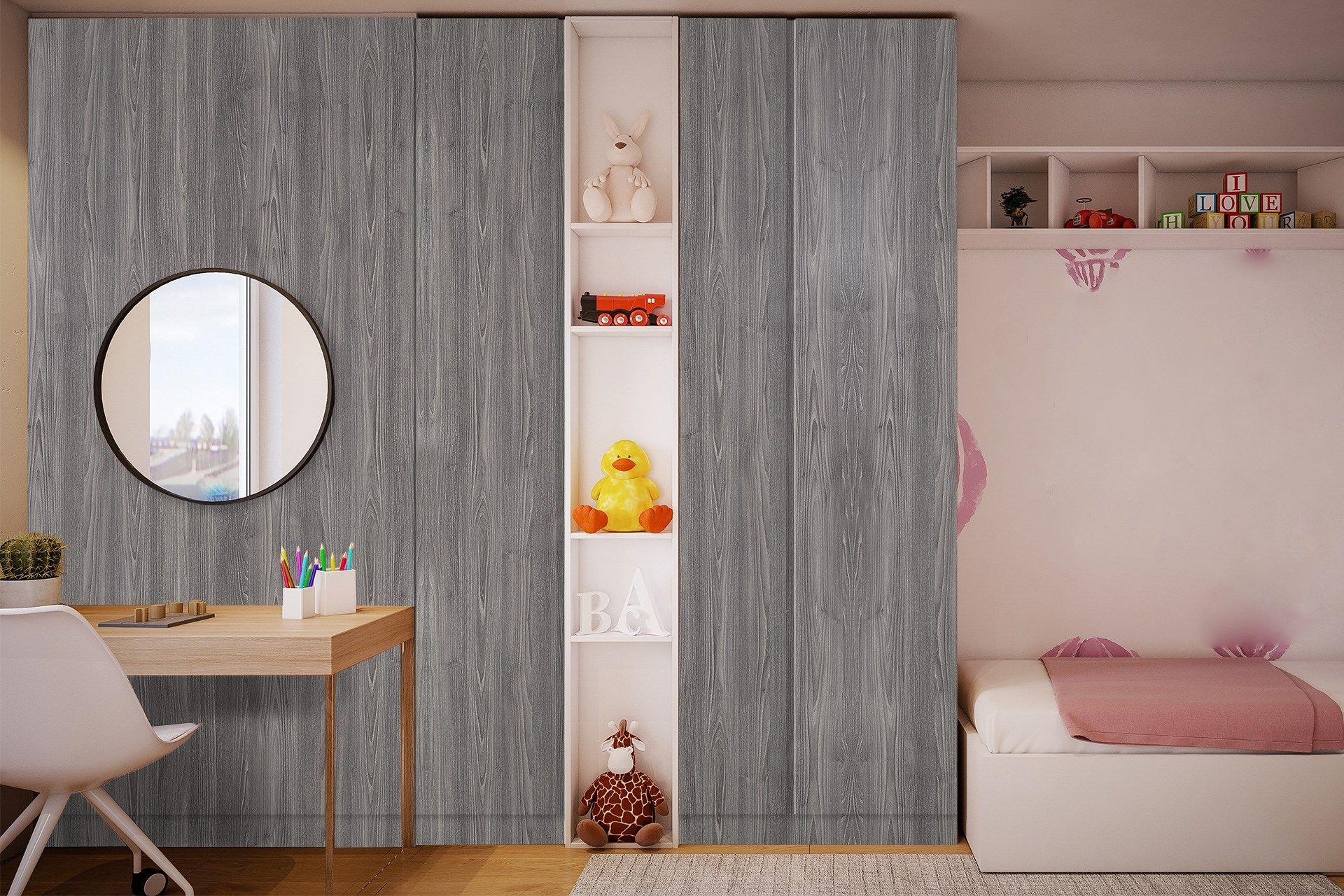 Ceruse Grey Wood Laminate 8x4 ft Suede 1 mm - 3310 SUD