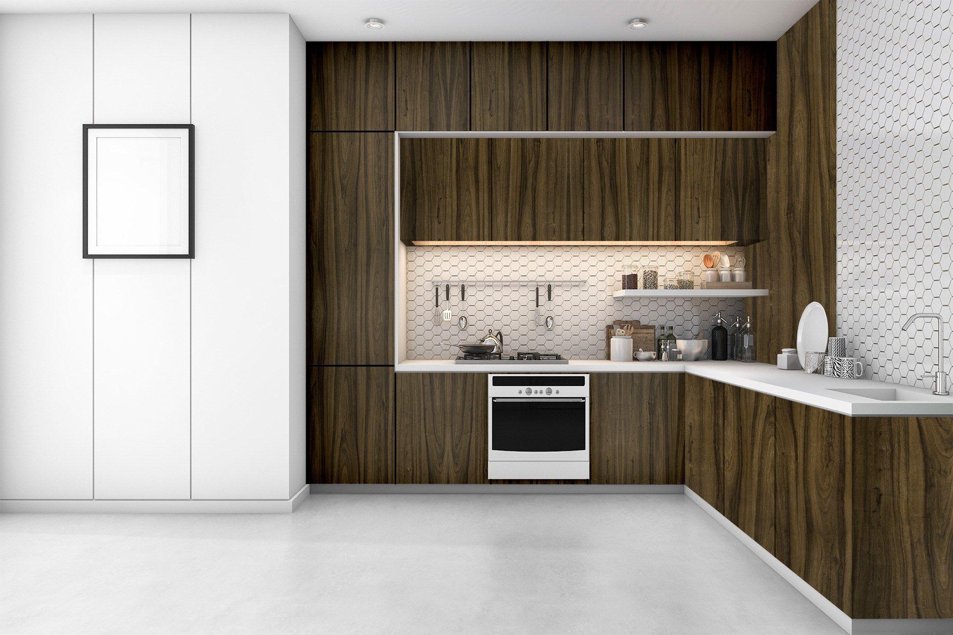 Clement Nut Wood Laminate 8x4 ft High Gloss 1 mm - 3322 NGL