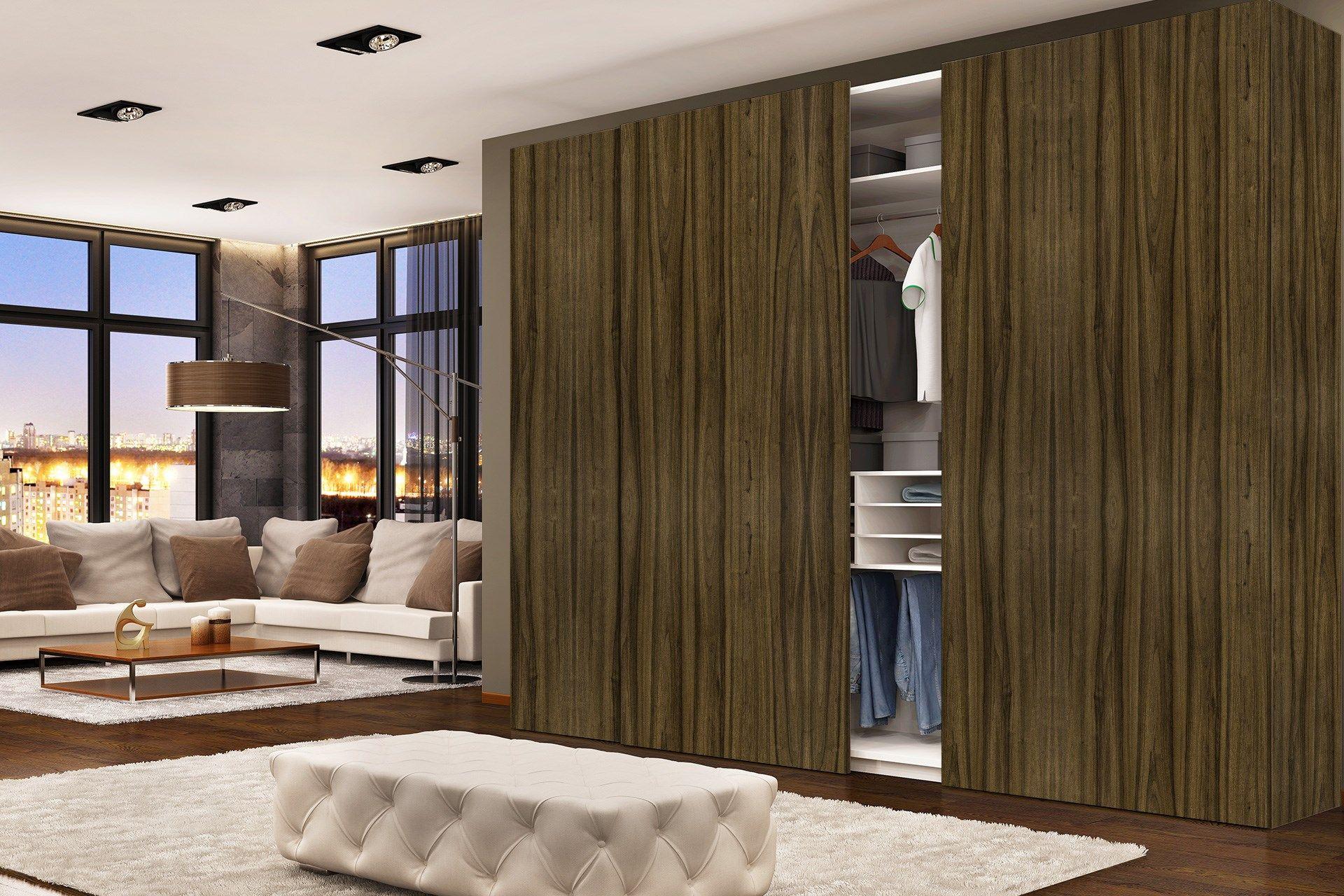 Clement Nut Wood Laminate 8x4 ft High Gloss 1 mm - 3322 NGL