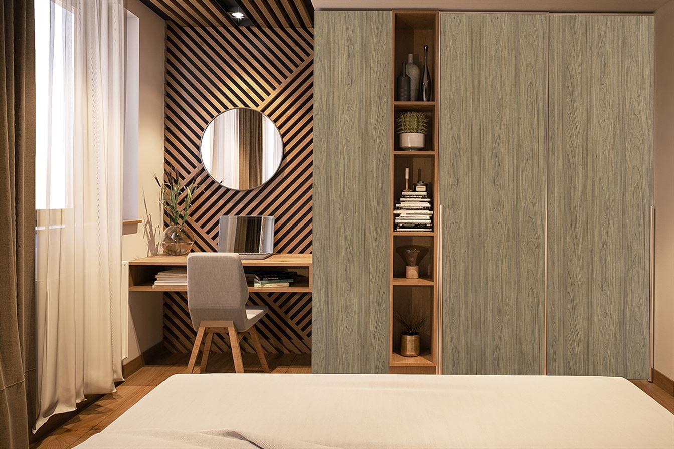 Newmika Swiss Elm 8x4 ft Texture wood laminates Brown 3332_CHW