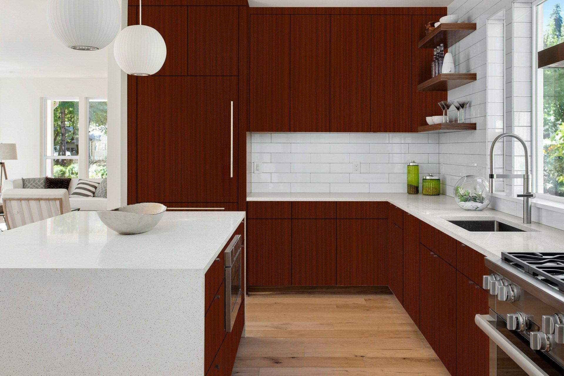 Newmika Sapele Exotic 8x4 ft High Gloss wood laminates Red 3355_NGL