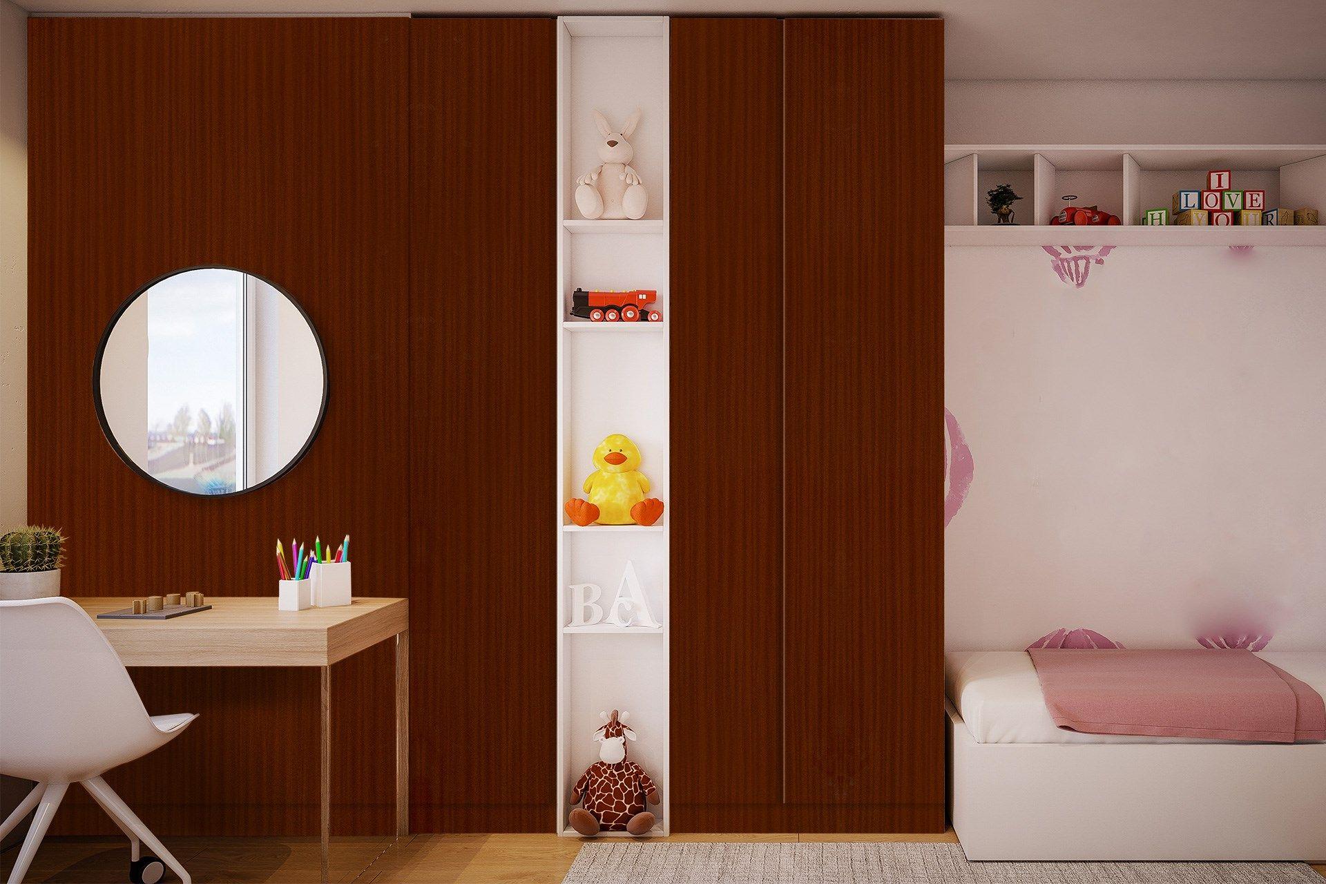 Newmika Sapele Exotic 8x4 ft High Gloss wood laminates Red 3355_NGL