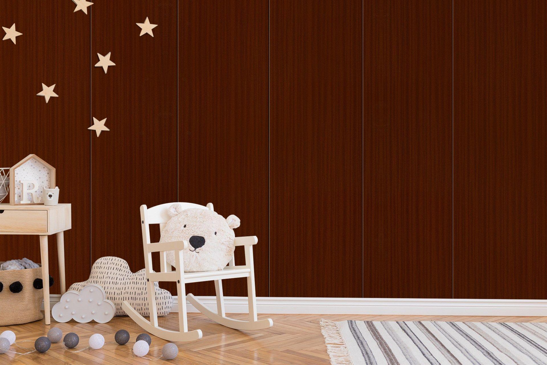 Newmika Sapele Exotic 8x4 ft High Gloss wood laminates Red 3355_NGL