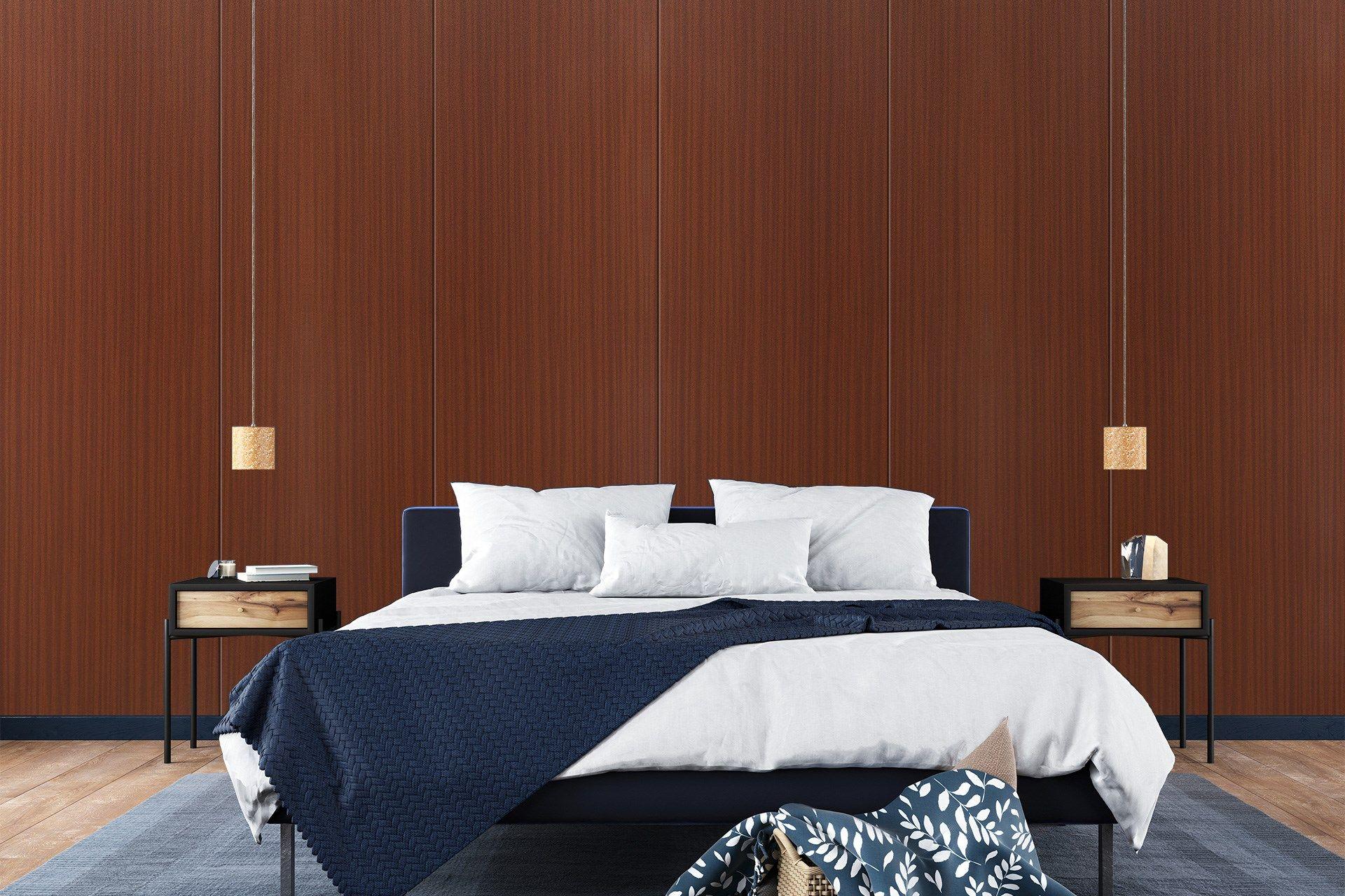 Newmika Sapele Exotic 8x4 ft Suede wood laminates Brown 3355_SUD