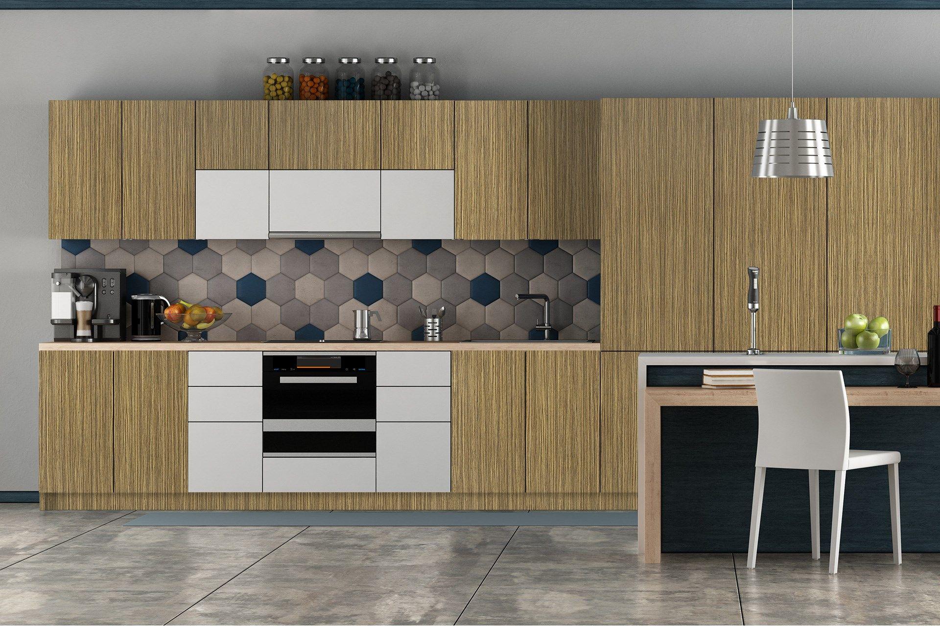 Zebrano Light Wood Laminate 8x4 ft Suede 1 mm - 3356 SUD