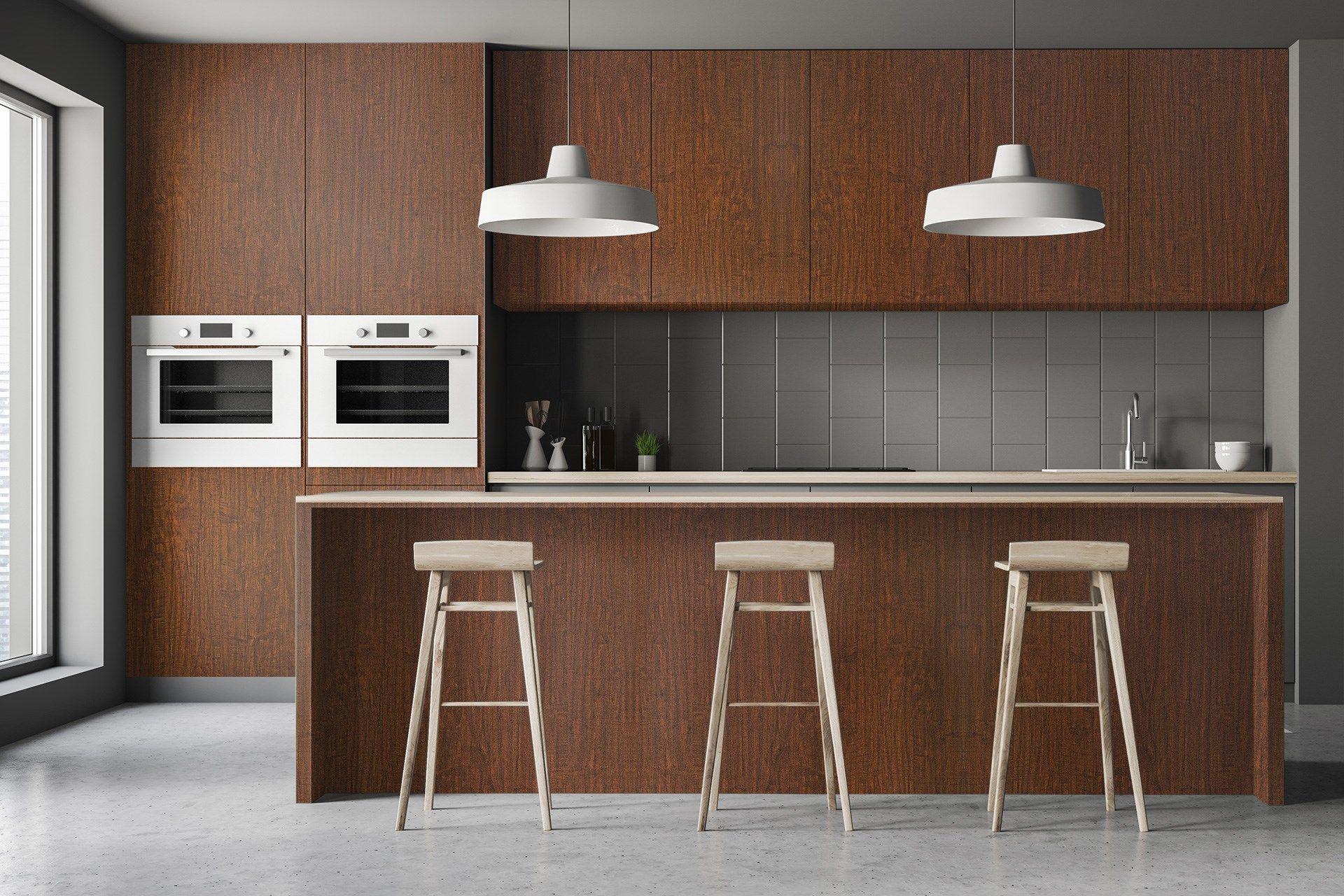 Raw Teak Wood Laminate 8x4 ft Suede 1 mm - 3382 SUD